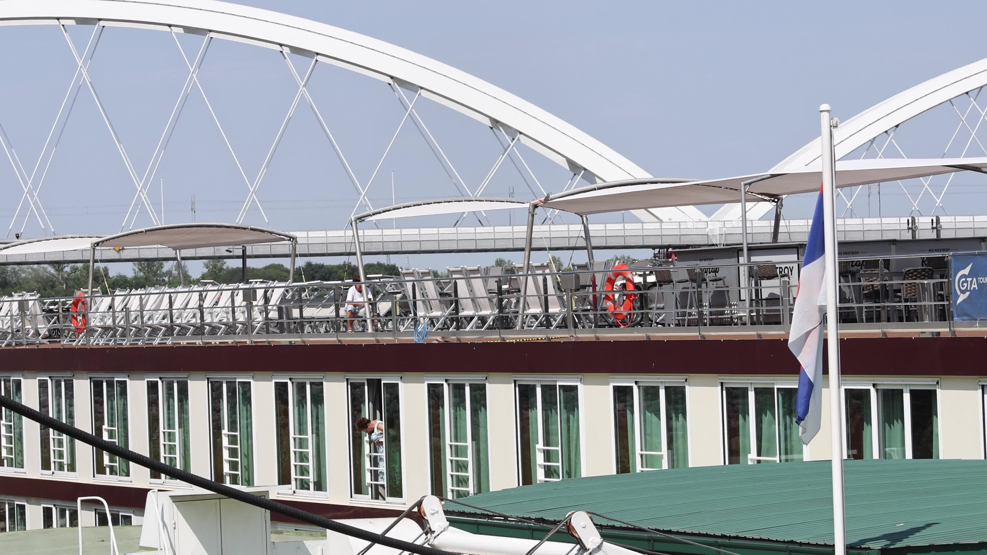 River cruise ship in Serbia