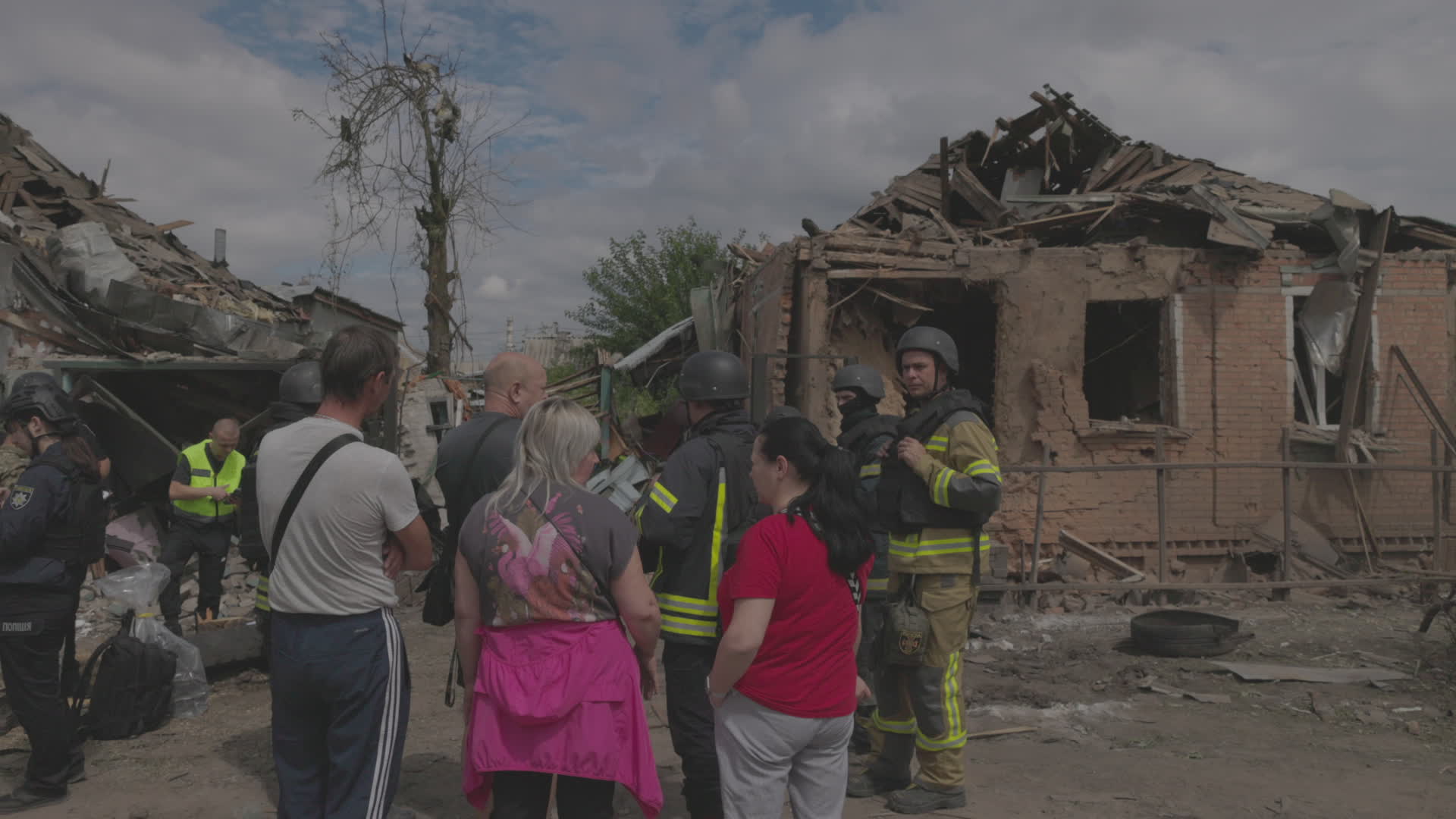 Aftermath of a Russian drone attack in Kharkiv