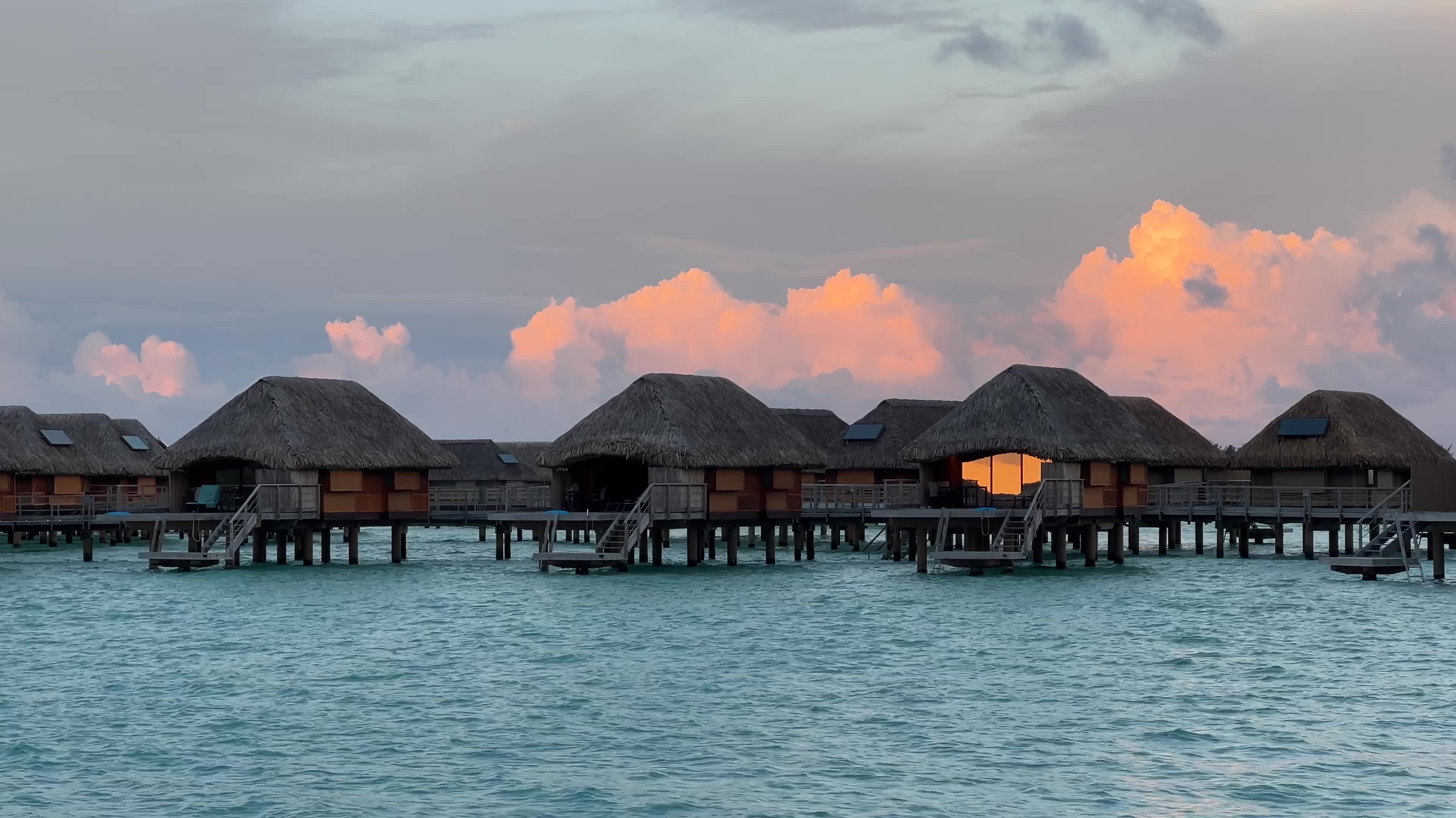 Sunrise in Motu Tevairoa, French Polynesia