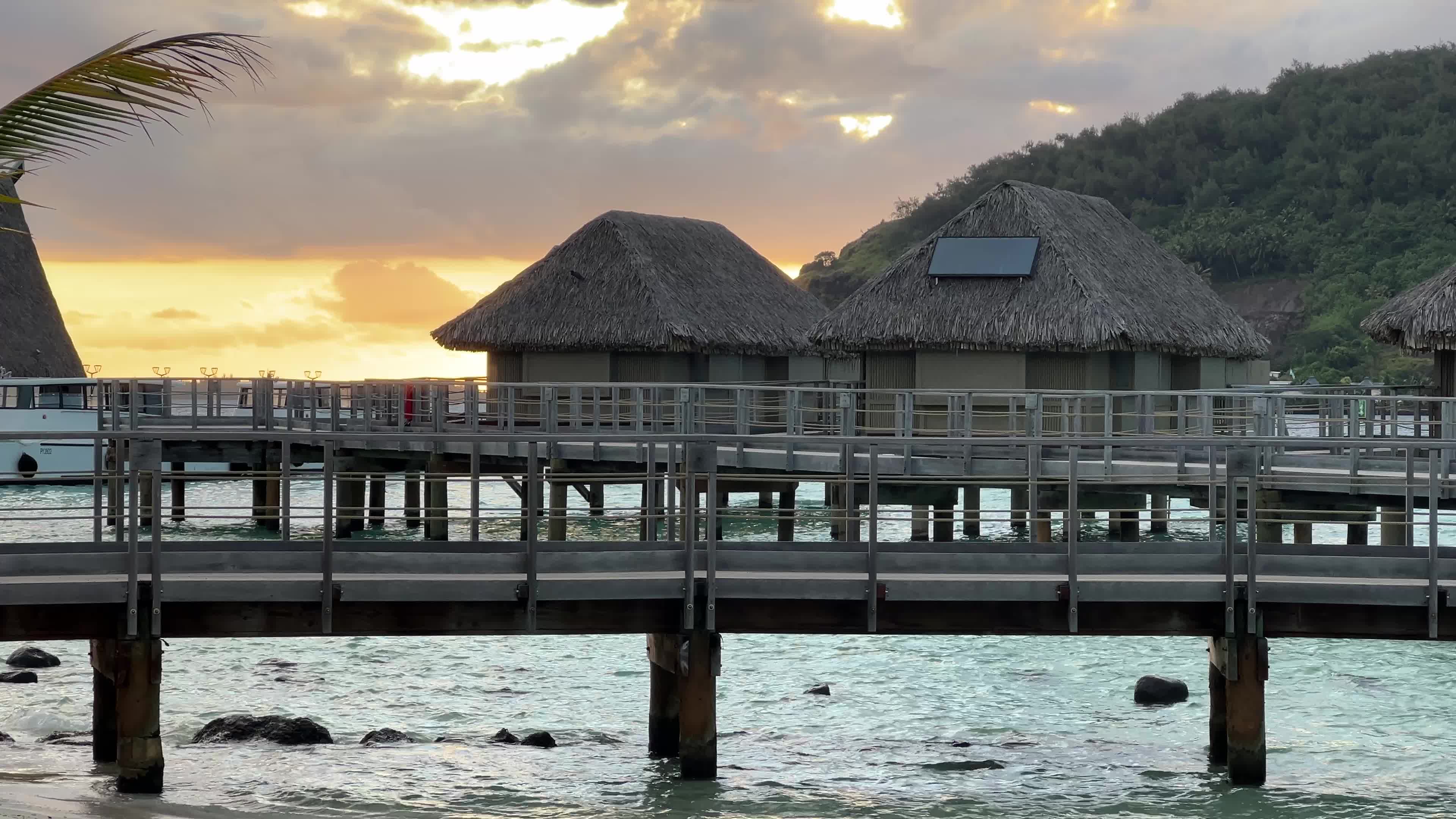 Sunrise in Motu Tevairoa, French Polynesia