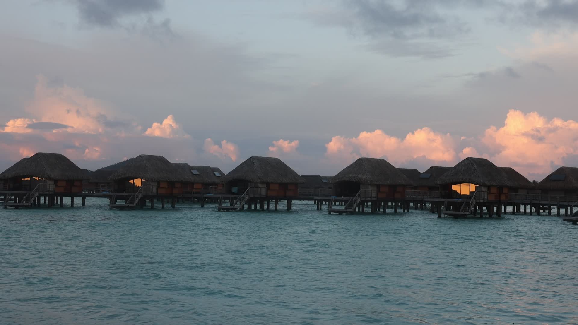 Sunrise in Motu Tevairoa, French Polynesia