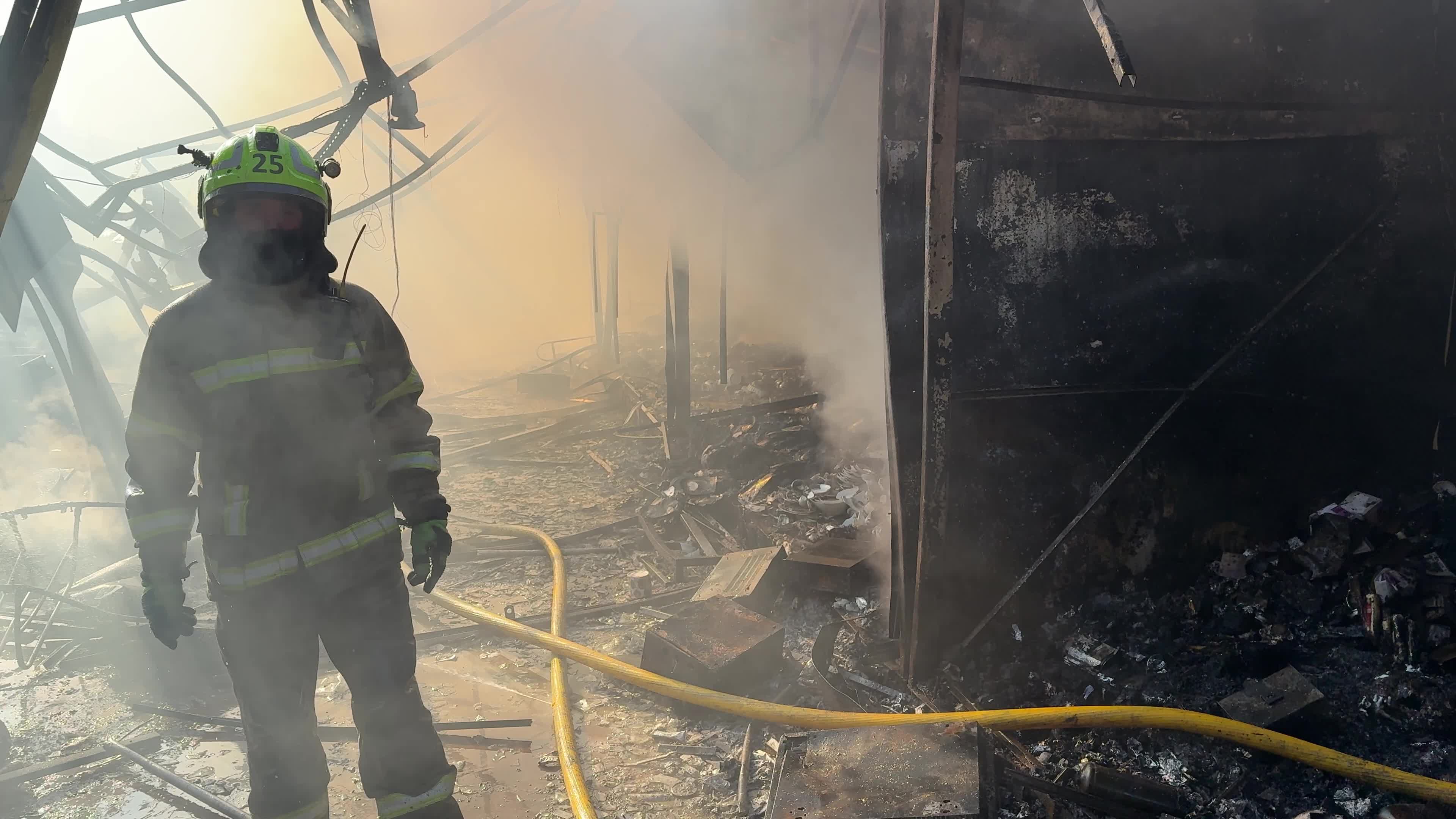 The aftermath of a Russian missile and drone attack on Kyiv, Ukraine, on July 30, 2026.