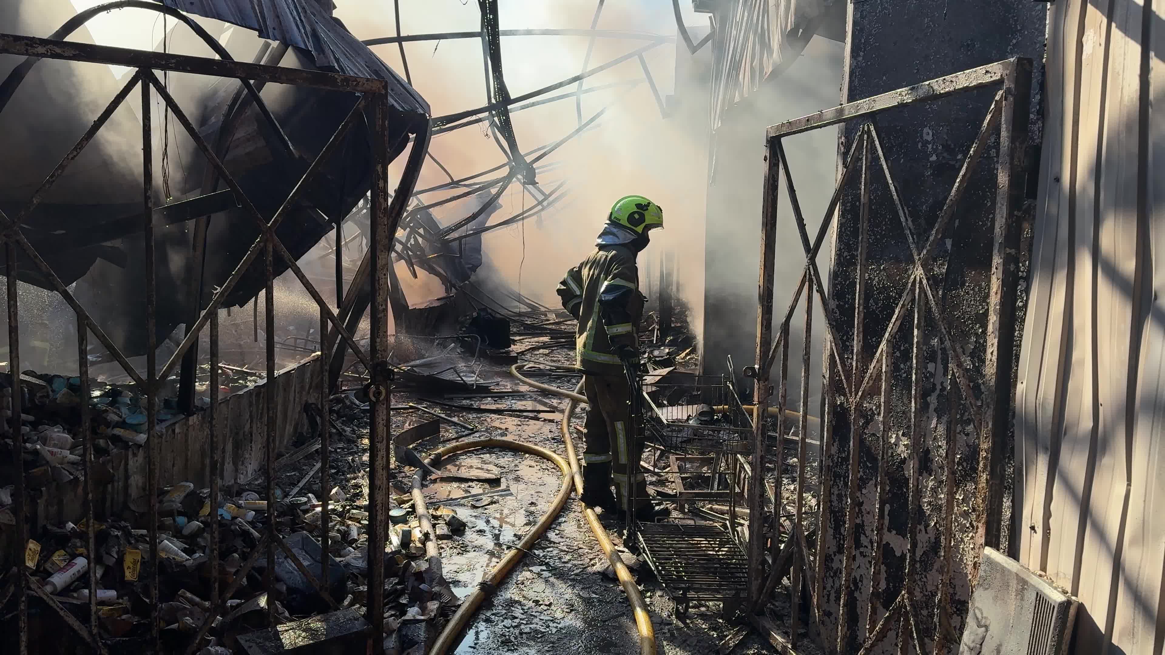 The aftermath of a Russian missile and drone attack on Kyiv, Ukraine, on July 30, 2026.