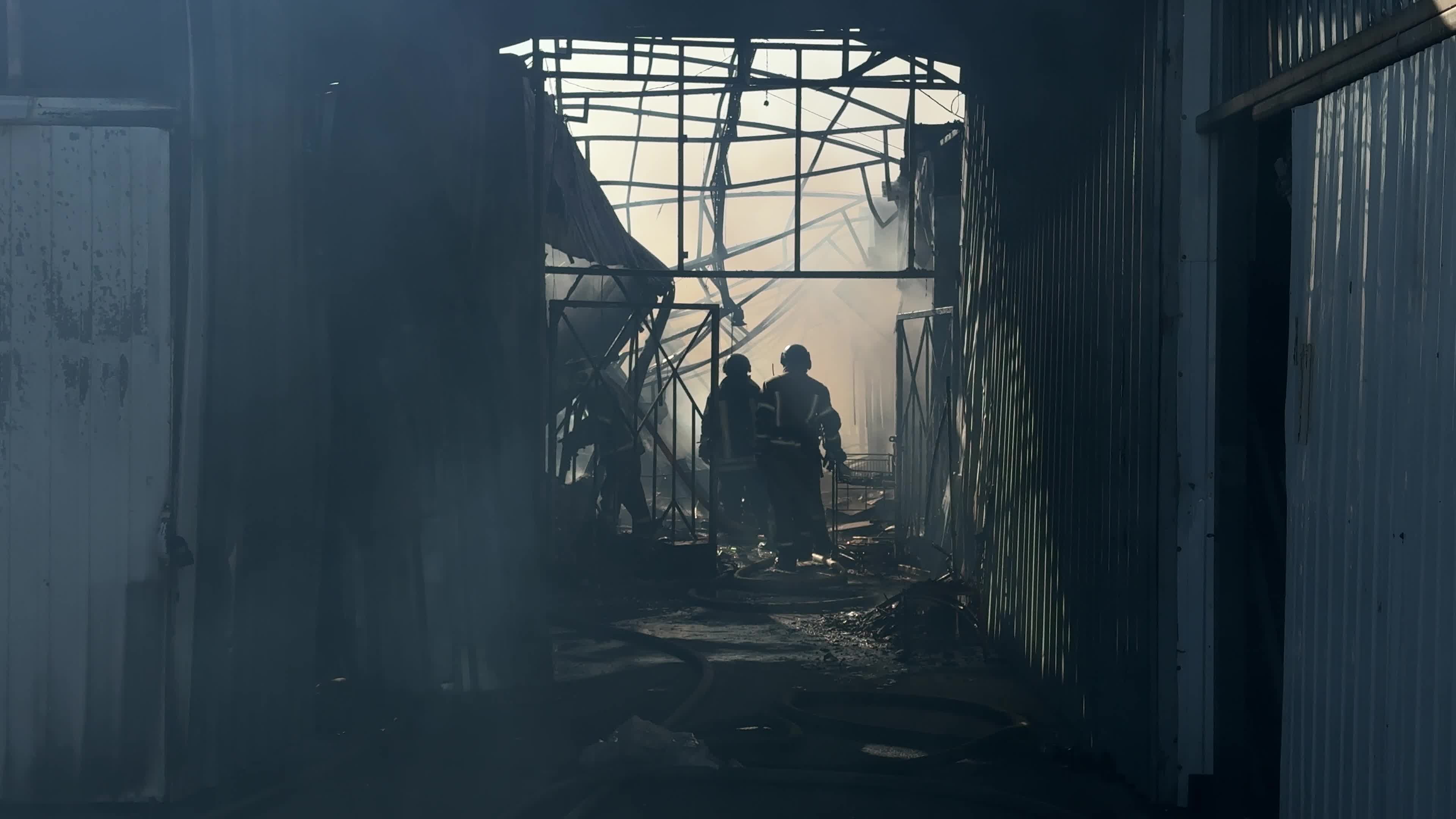 The aftermath of a Russian missile and drone attack on Kyiv, Ukraine, on July 30, 2026.