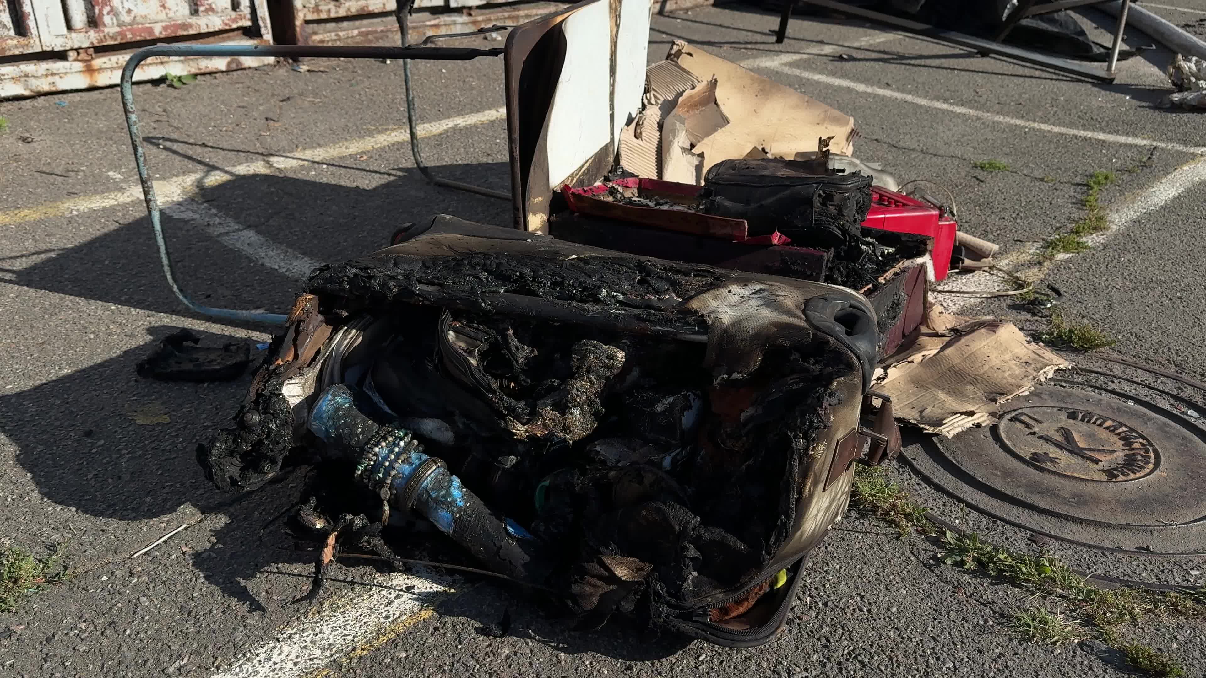 The aftermath of a Russian missile and drone attack on Kyiv, Ukraine, on July 30, 2026.