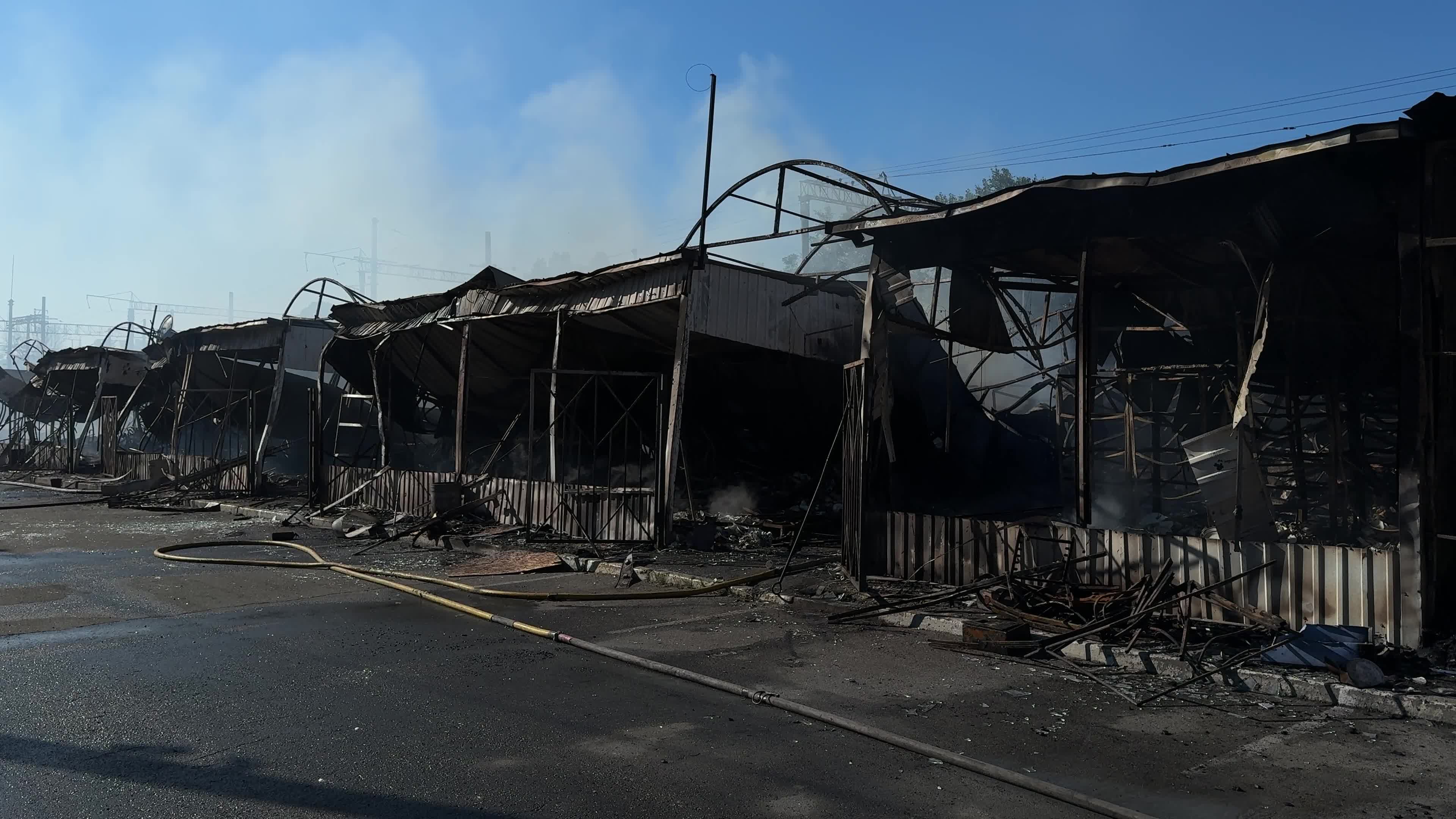 The aftermath of a Russian missile and drone attack on Kyiv, Ukraine, on July 30, 2026.