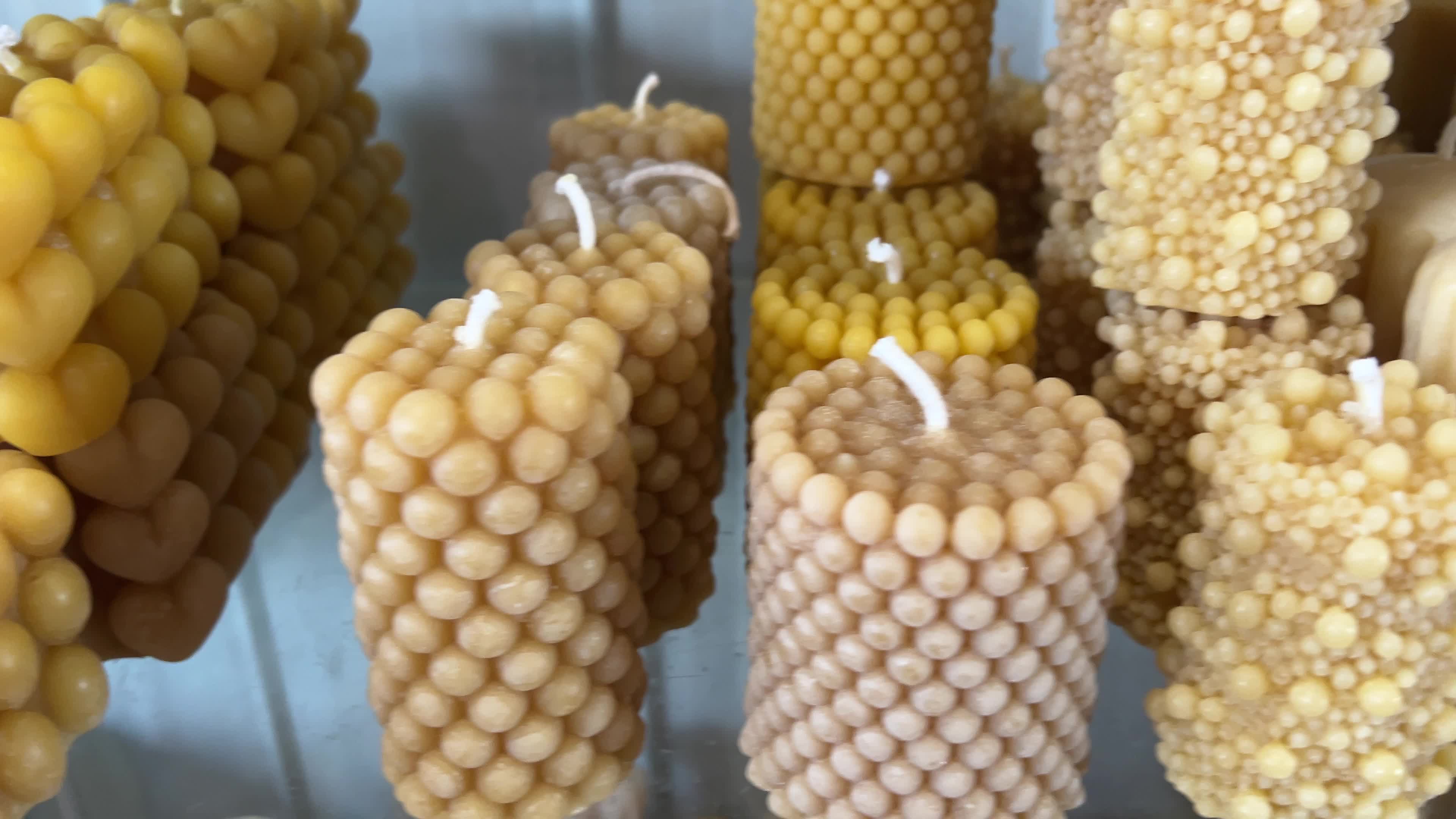 Beeswax candle production in Canada