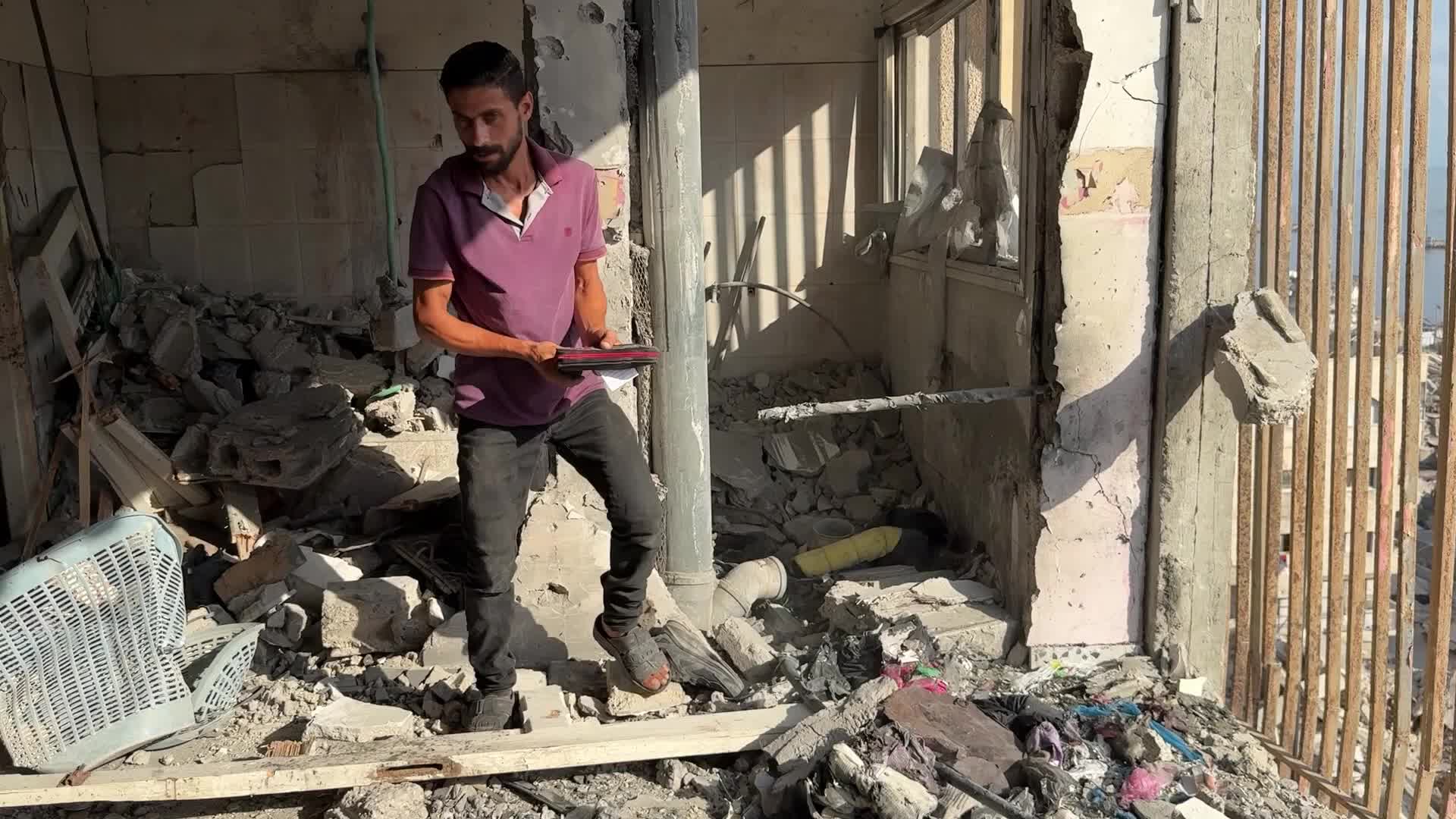 Aftermath of Israeli Airstrike In Gaza