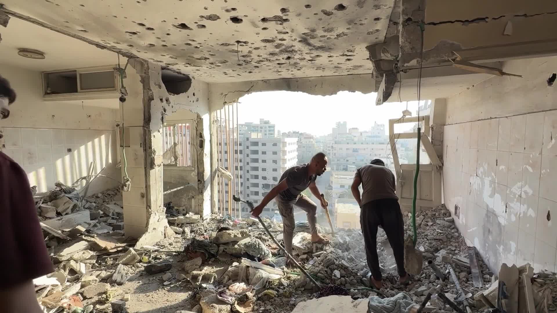 Aftermath of Israeli Airstrike In Gaza