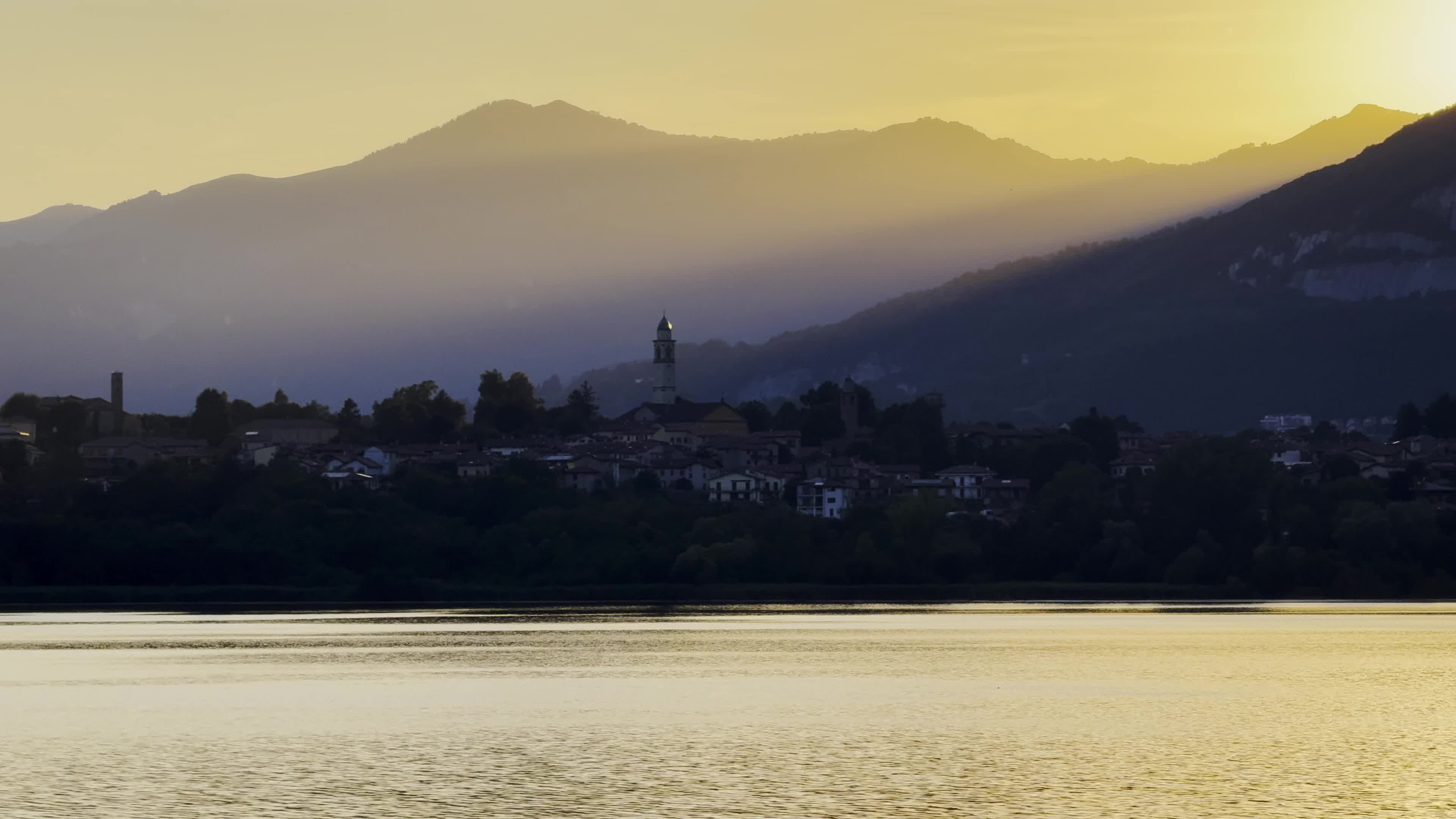 Sunset At Lake of Annone