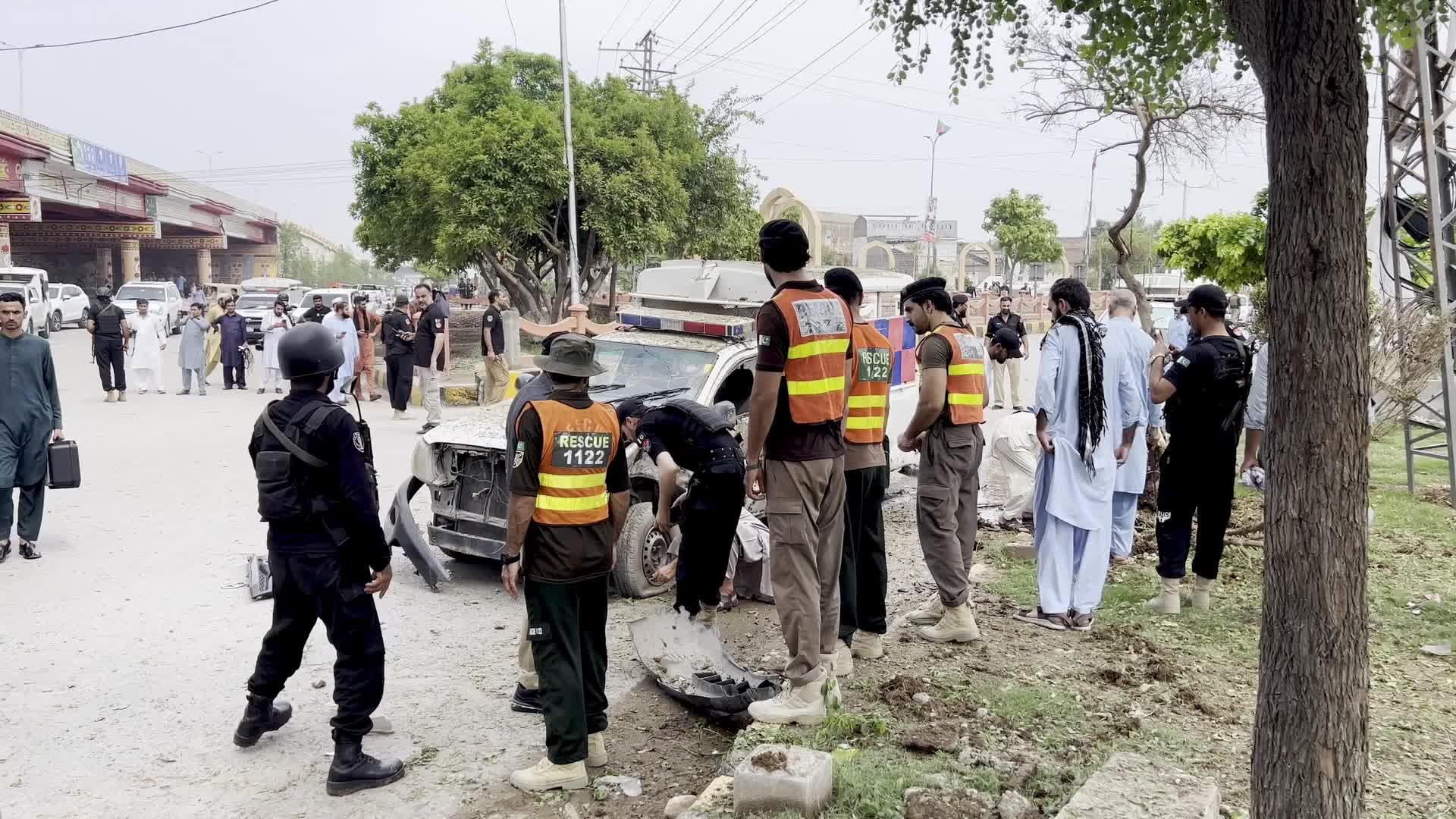 Blast Targets Police Vehicle Near Pir Zakori Bridge in Peshawar, Two Officers Seriously Injured