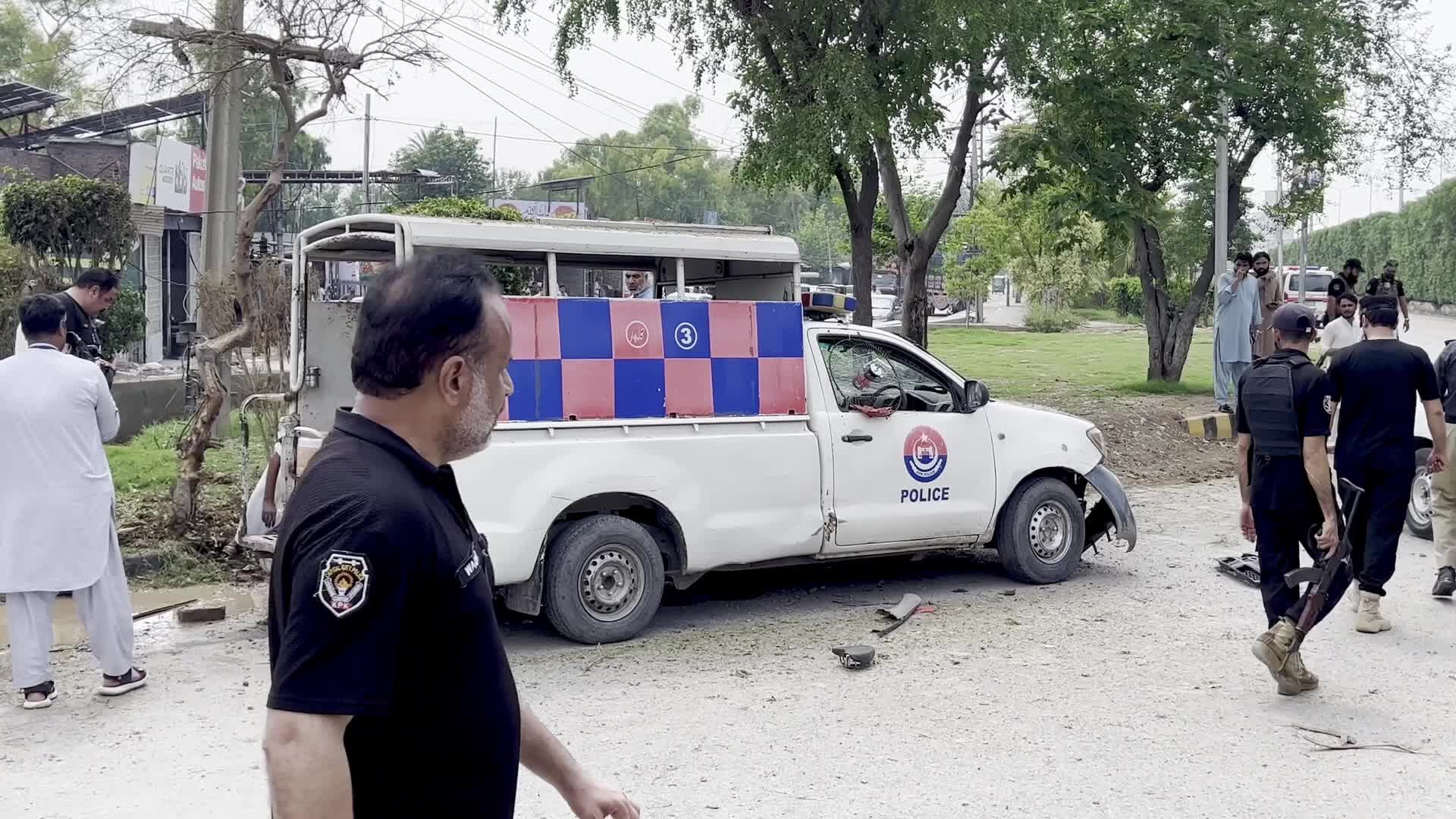 Blast Targets Police Vehicle Near Pir Zakori Bridge in Peshawar, Two Officers Seriously Injured