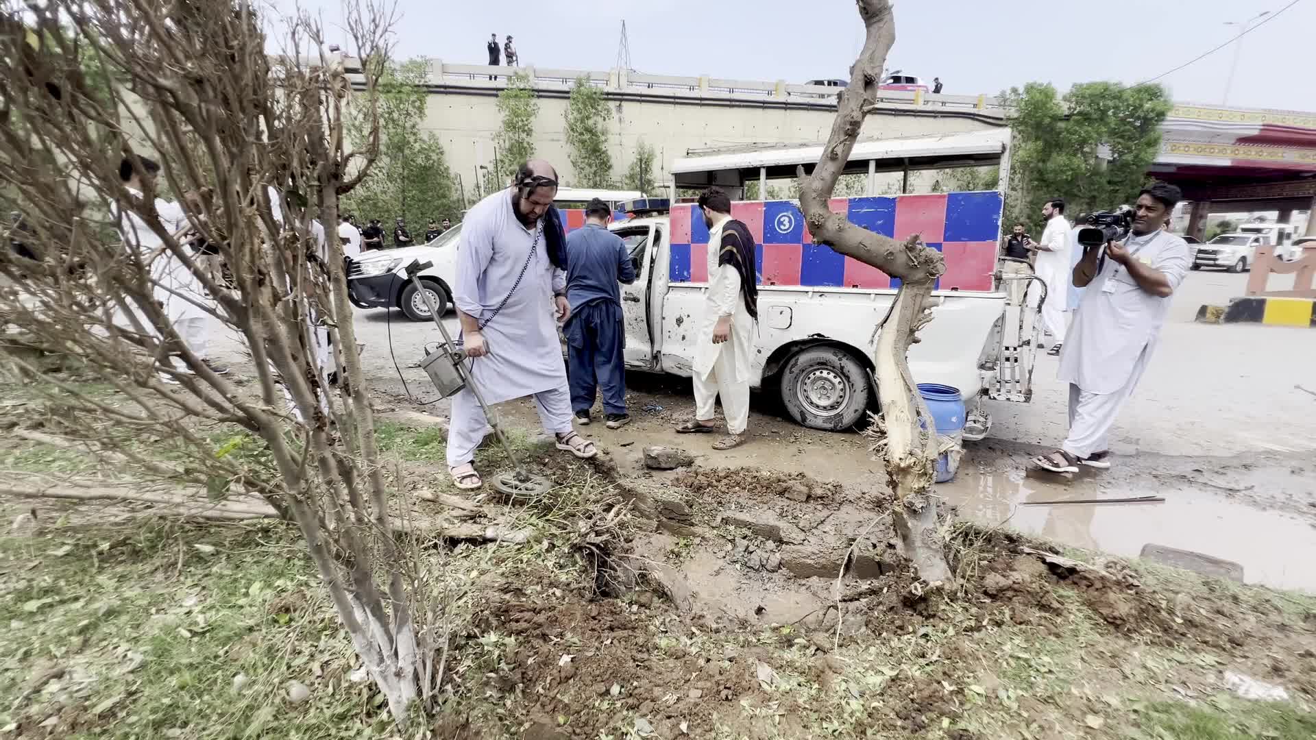 Blast Targets Police Vehicle Near Pir Zakori Bridge in Peshawar, Two Officers Seriously Injured