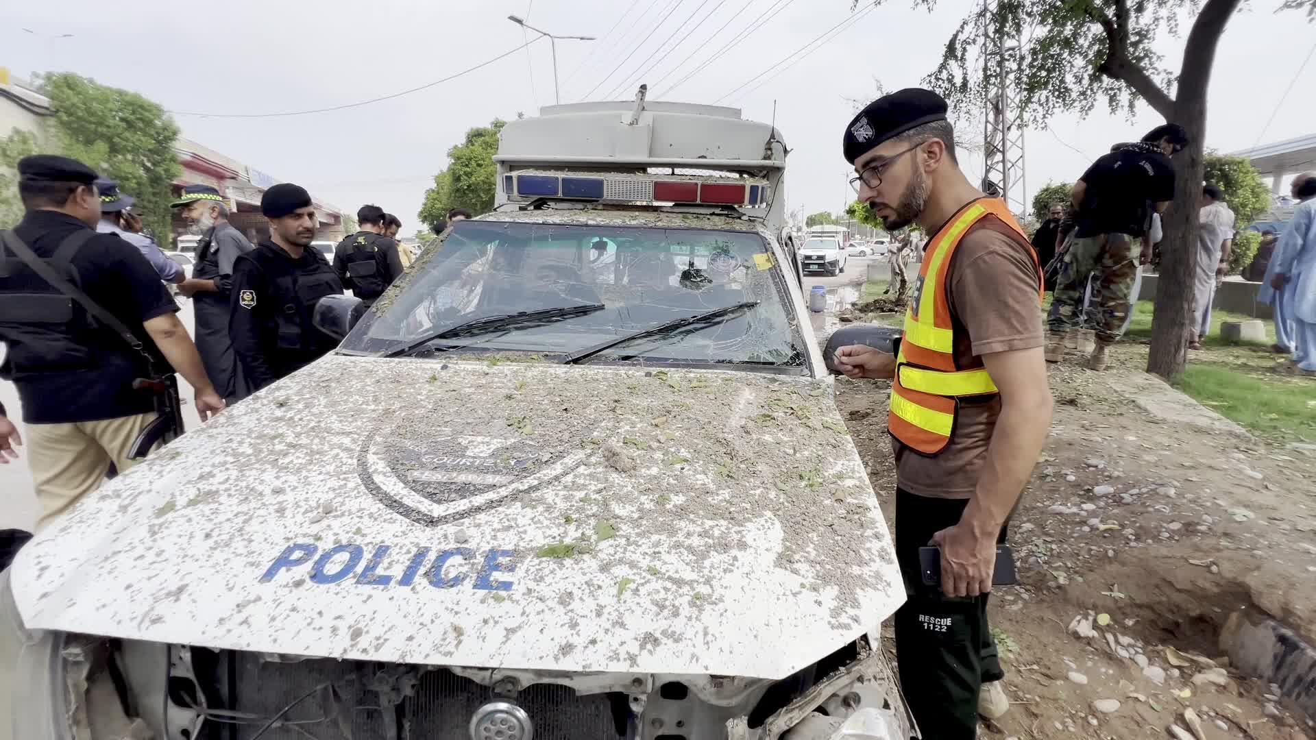 Blast Targets Police Vehicle Near Pir Zakori Bridge in Peshawar, Two Officers Seriously Injured