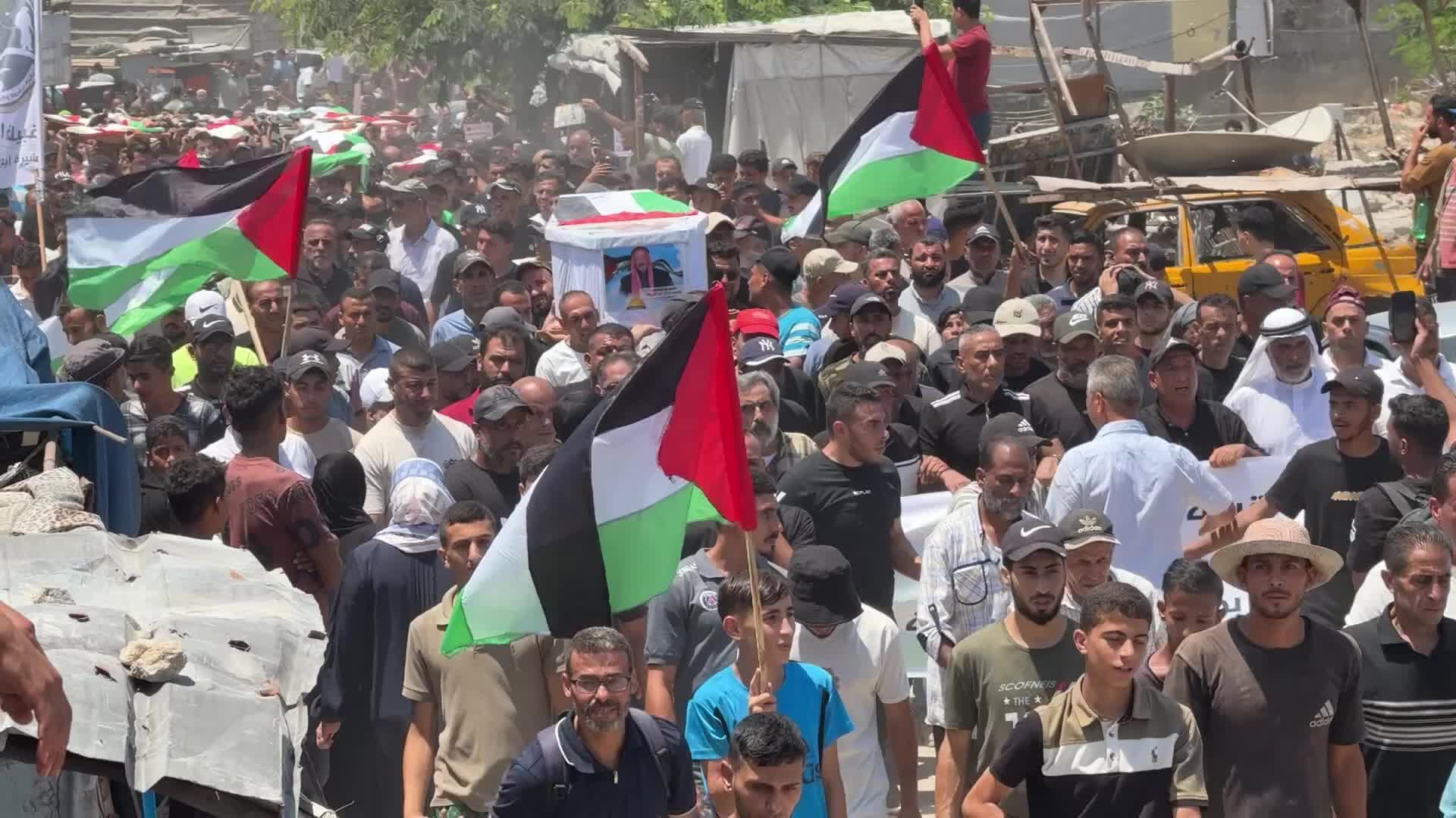 Funeral Of 112 Members Of The Hassayna And Abu Sharia Clan, Who Were Killed In An Israeli Strike