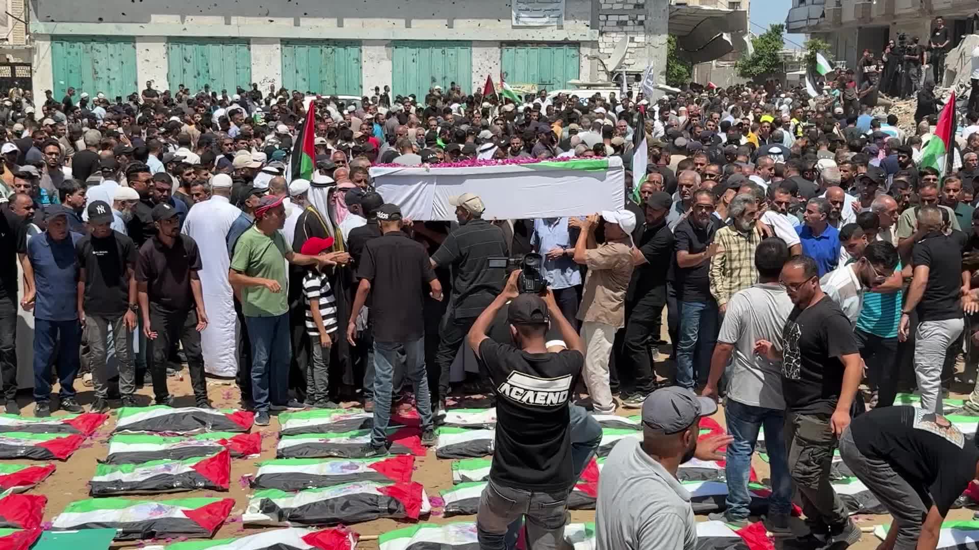Funeral Of 112 Members Of The Hassayna And Abu Sharia Clan, Who Were Killed In An Israeli Strike