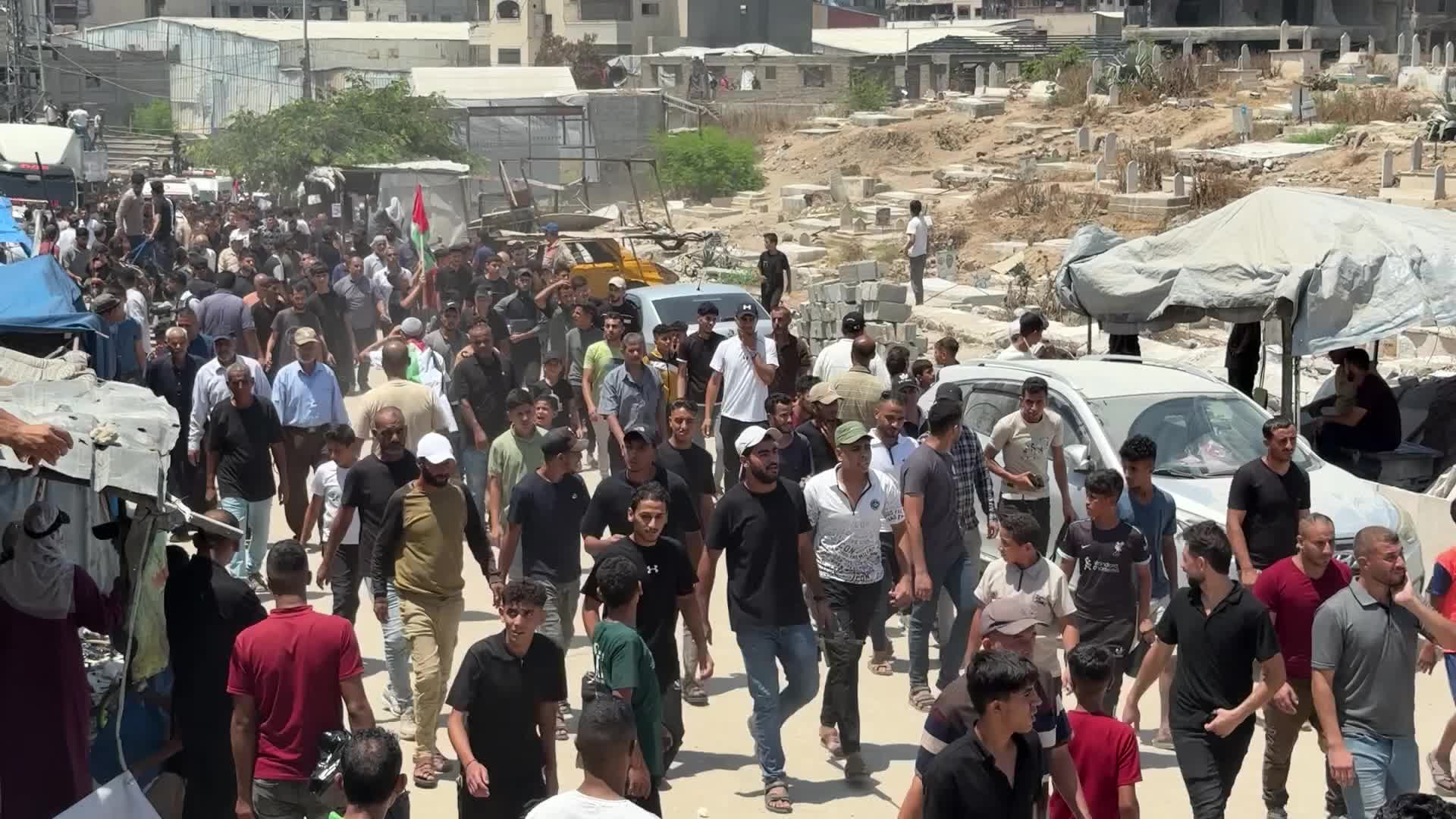 Funeral Of 112 Members Of The Hassayna And Abu Sharia Clan, Who Were Killed In An Israeli Strike