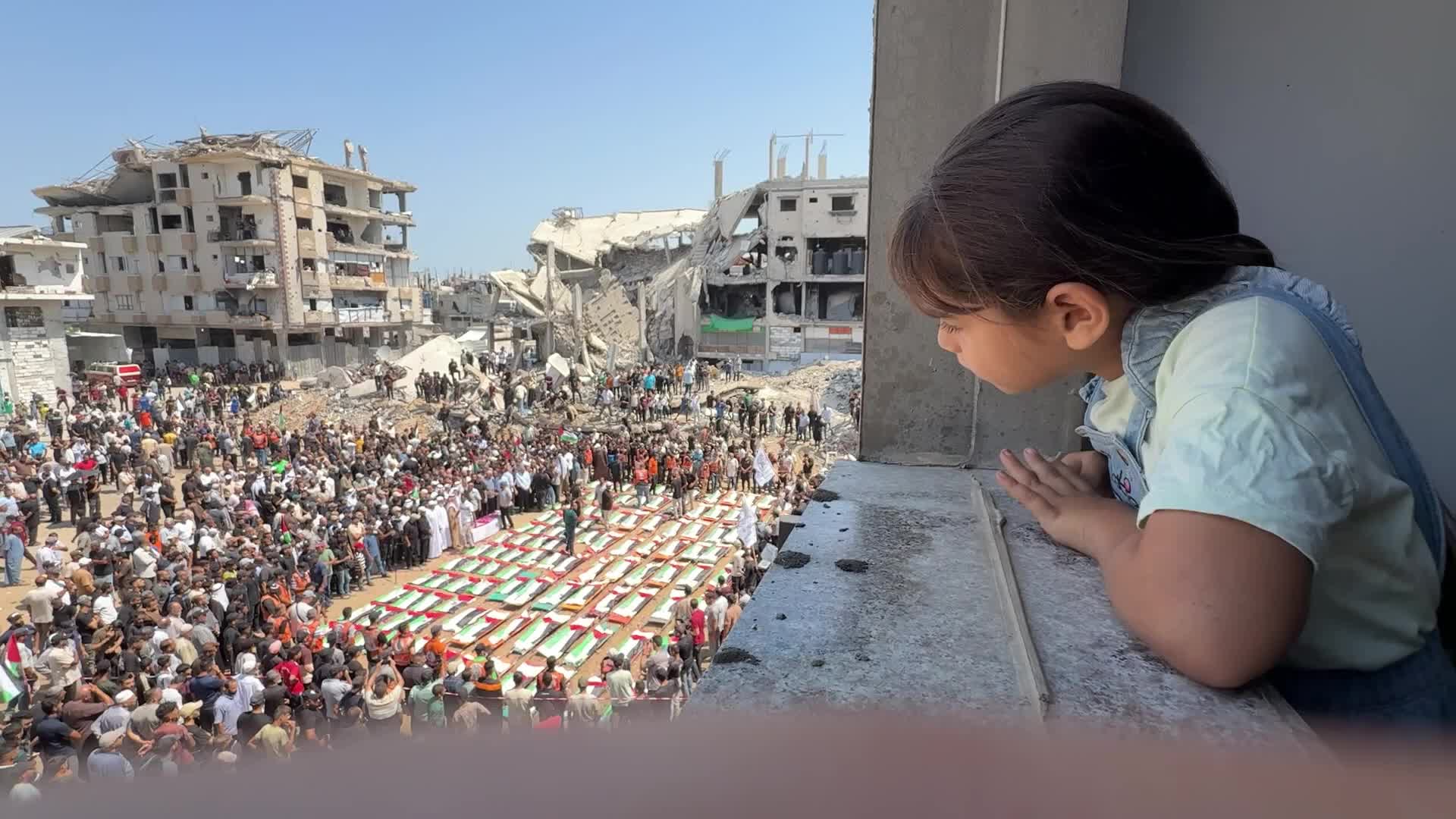 Funeral Of 112 Members Of The Hassayna And Abu Sharia Clan, Who Were Killed In An Israeli Strike