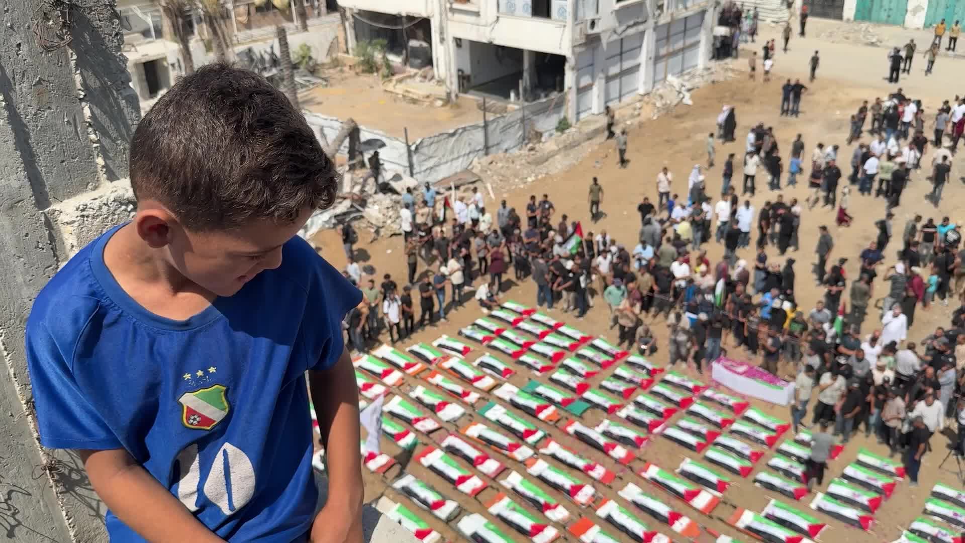 Funeral Of 112 Members Of The Hassayna And Abu Sharia Clan, Who Were Killed In An Israeli Strike