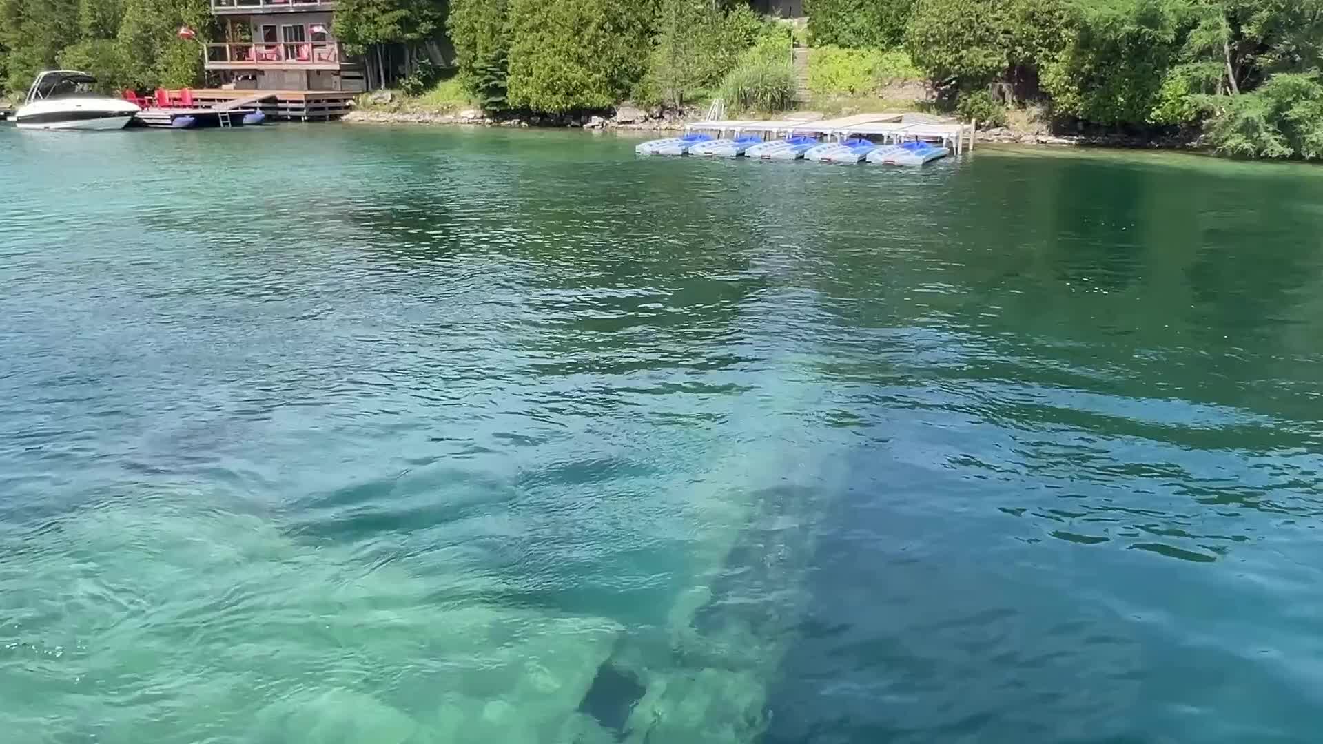 Shipwreck of the Sweepstatkes is seen in Big Tub Harbour
