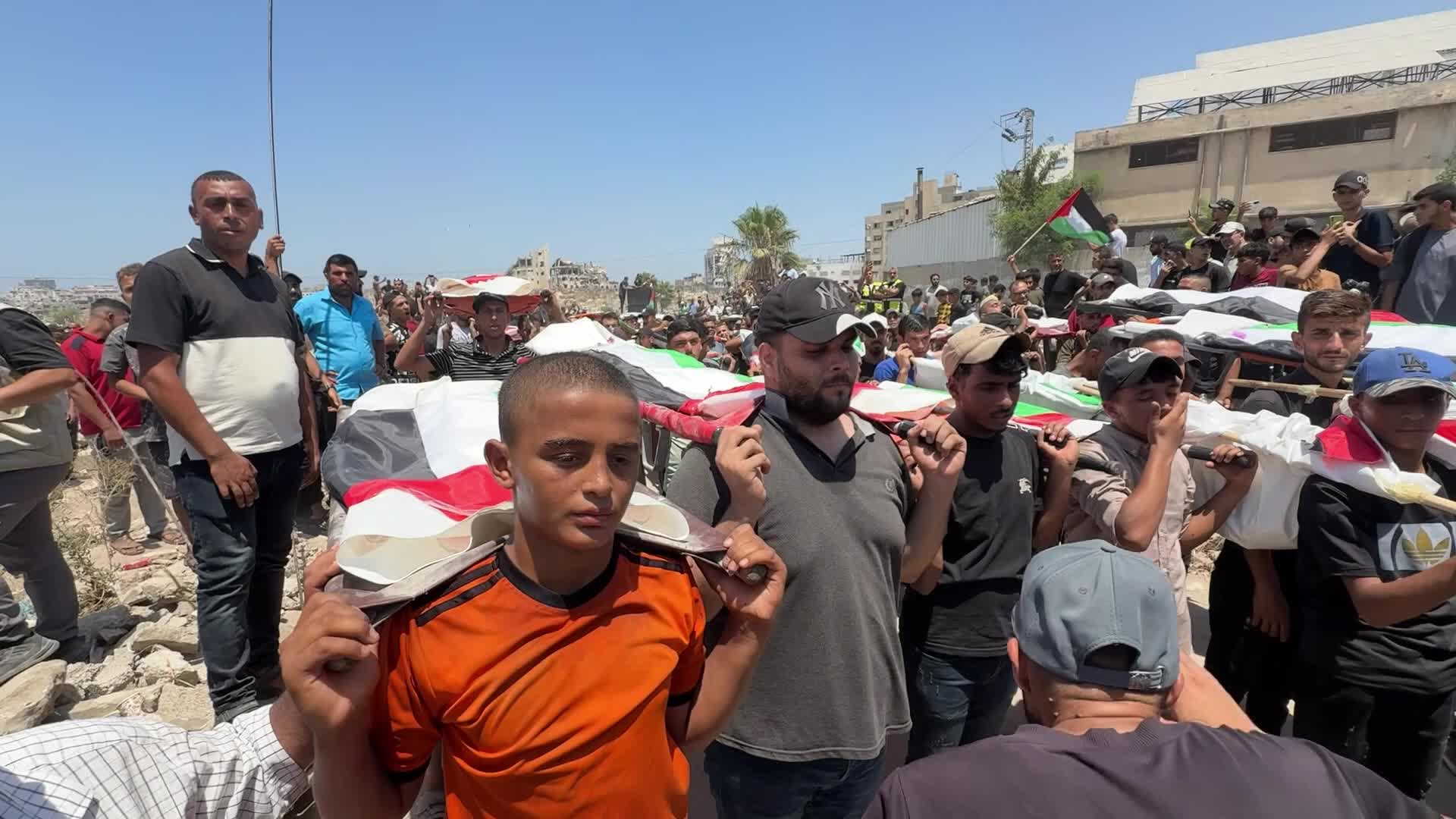 Funeral Of 112 Members Of The Hassayna And Abu Sharia Clan, Who Were Killed In An Israeli Strike