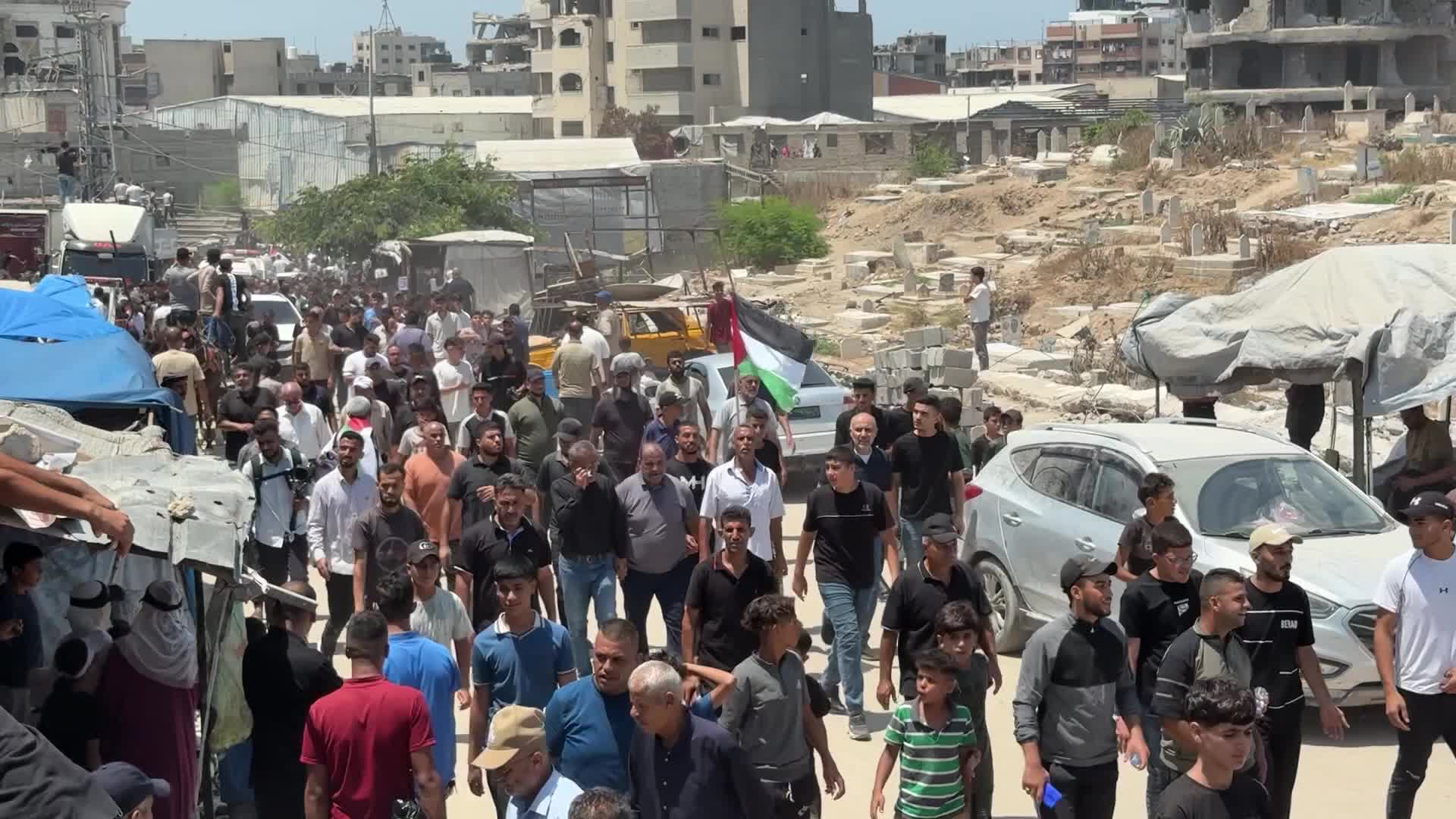 Funeral Of 112 Members Of The Hassayna And Abu Sharia Clan, Who Were Killed In An Israeli Strike