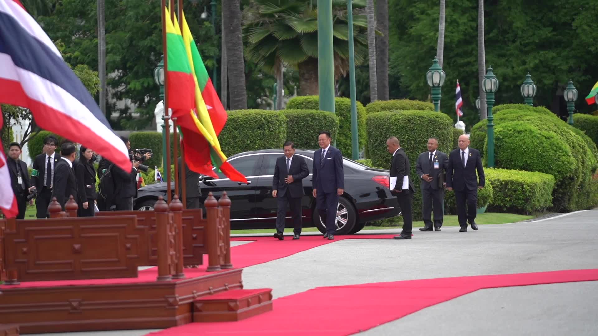 Myanmar's President Min Aung Hlaing Visits Thailand.