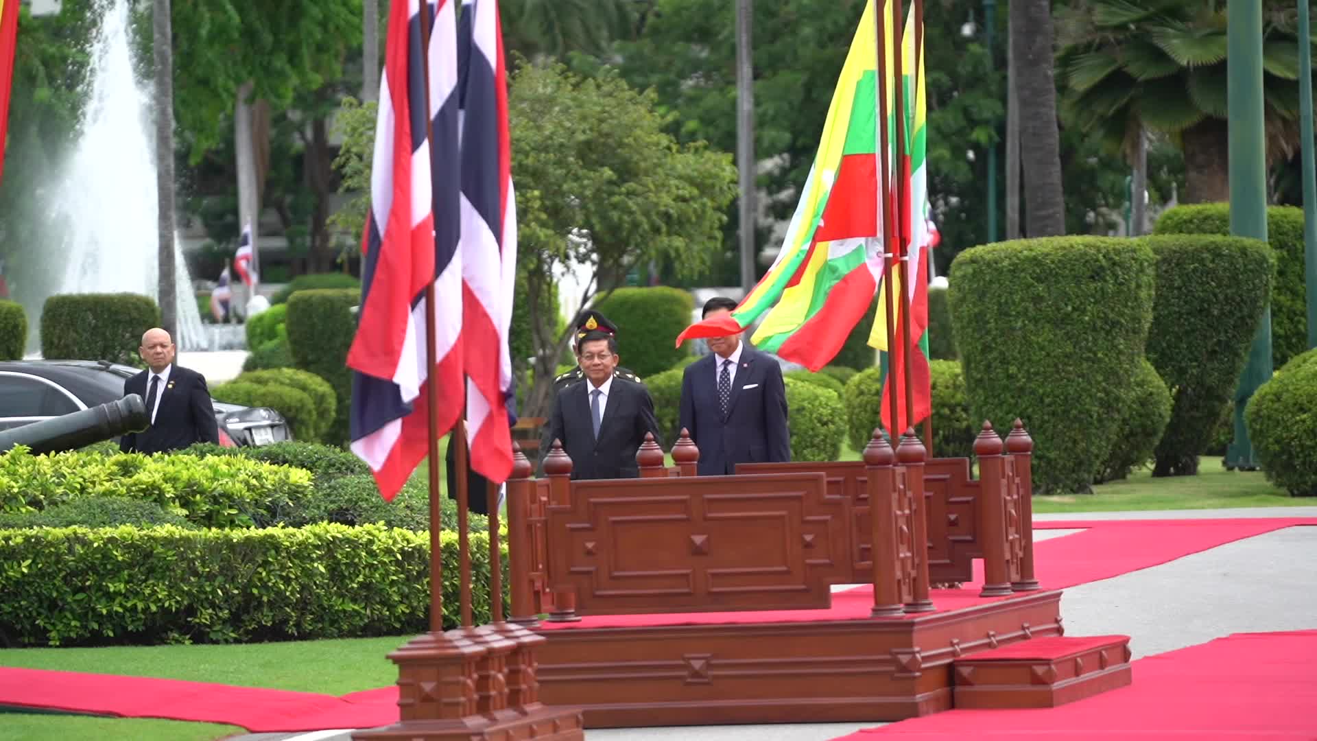 Myanmar's President Min Aung Hlaing Visits Thailand.