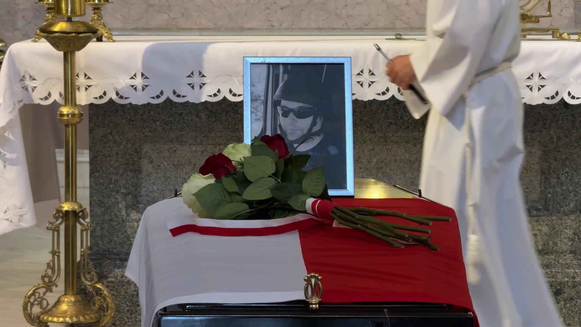 The funeral ceremony for Polish volunteer Marek Rusek-Wolski in Kyiv