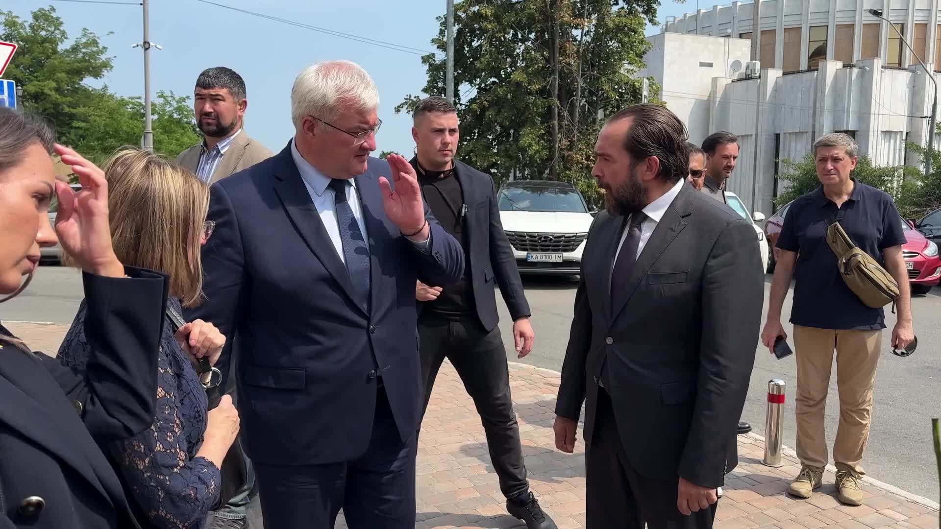 The funeral ceremony for Polish volunteer Marek Rusek-Wolski in Kyiv
