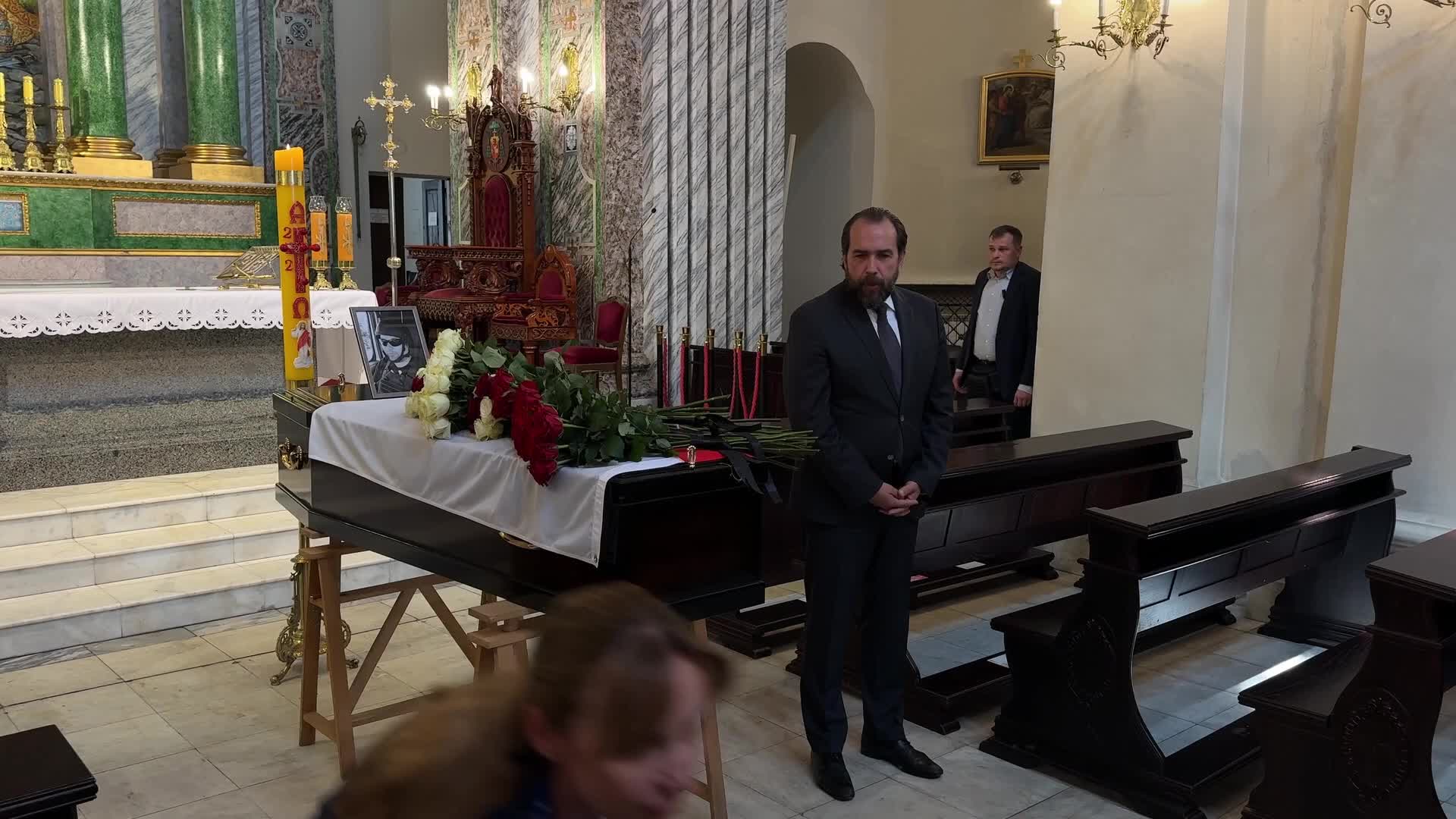 The funeral ceremony for Polish volunteer Marek Rusek-Wolski in Kyiv