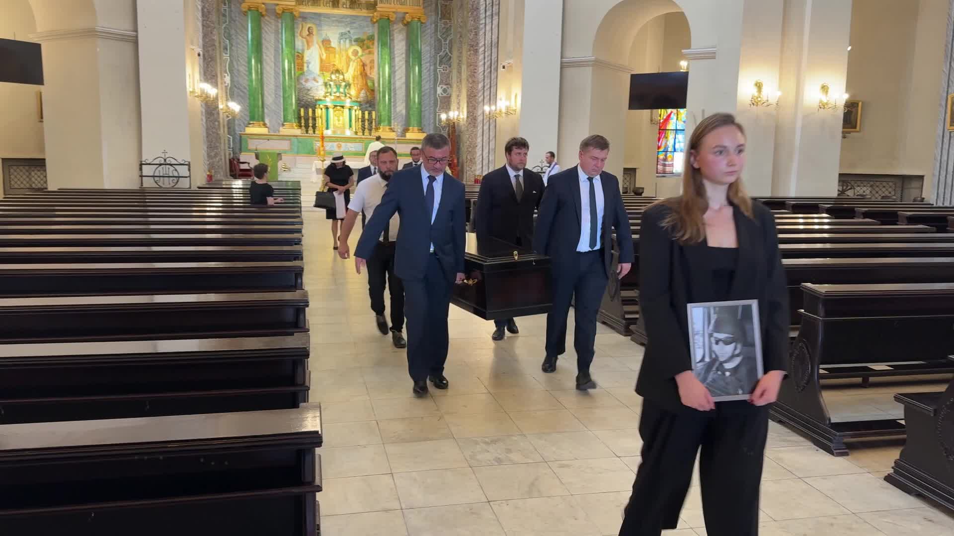 The funeral ceremony for Polish volunteer Marek Rusek-Wolski in Kyiv