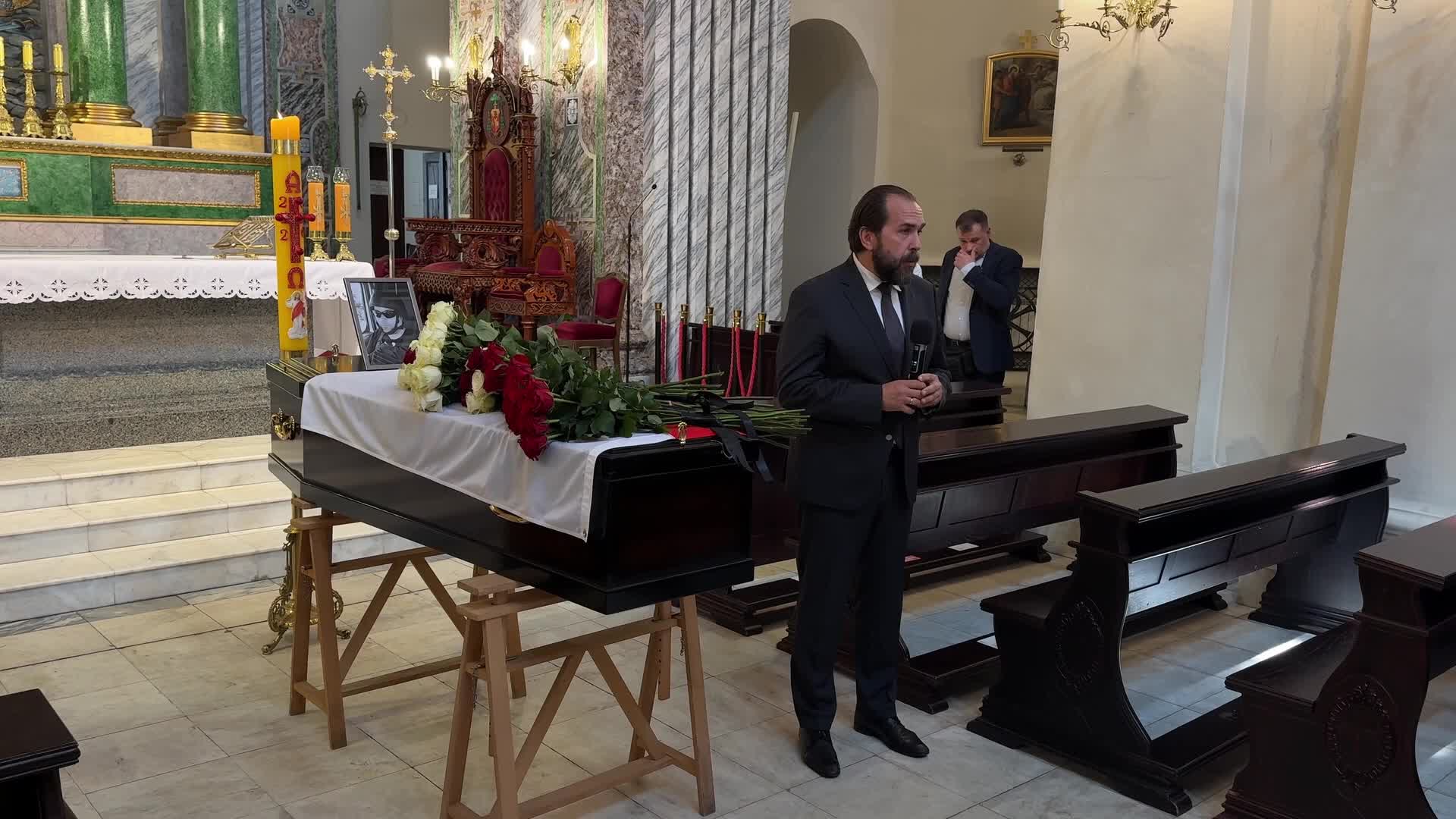 The funeral ceremony for Polish volunteer Marek Rusek-Wolski in Kyiv