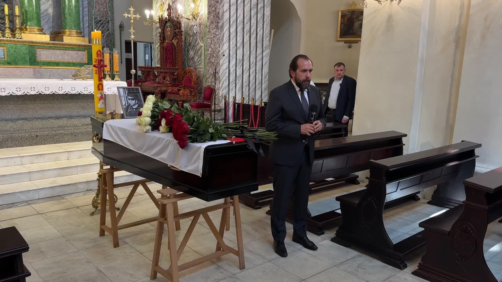 The funeral ceremony for Polish volunteer Marek Rusek-Wolski in Kyiv