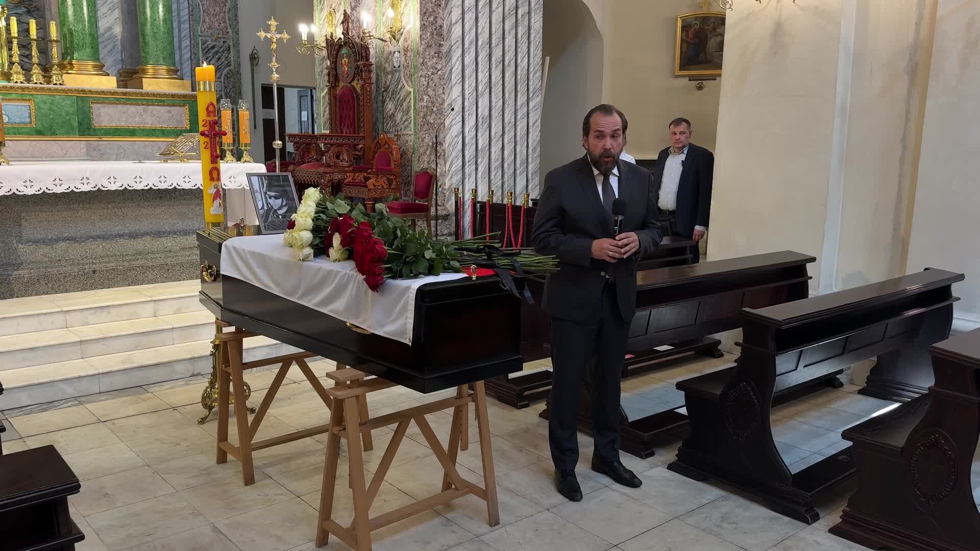 The funeral ceremony for Polish volunteer Marek Rusek-Wolski in Kyiv
