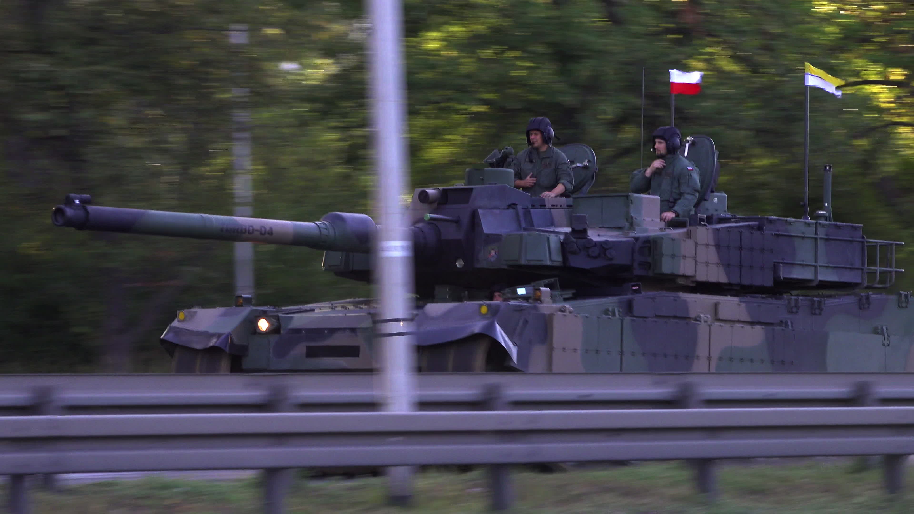 Polish Army Tanks Arrive in Warsaw Ahead of Armed Forces Day Parade Rehearsal