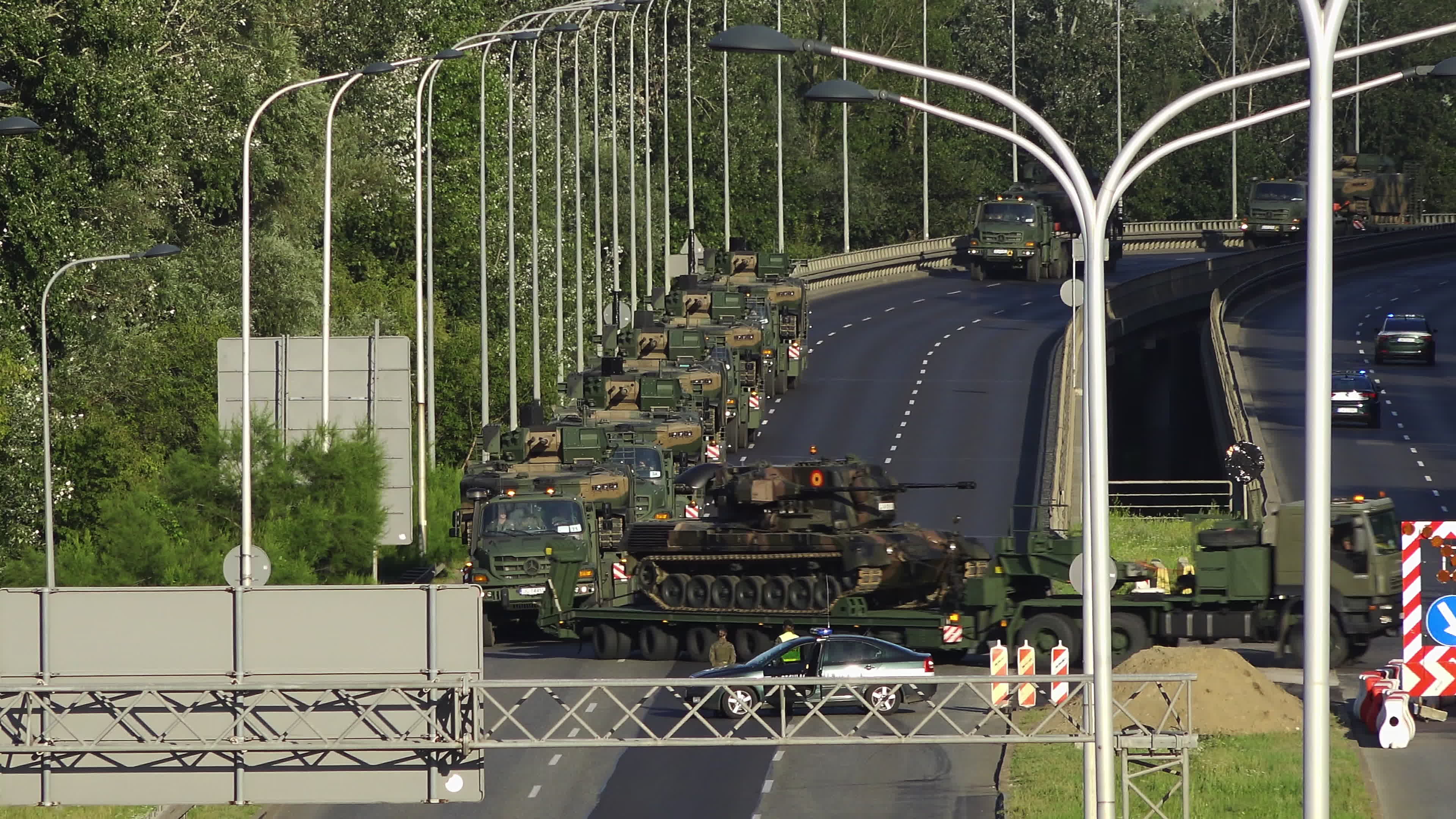 Polish Army Tanks Arrive in Warsaw Ahead of Armed Forces Day Parade Rehearsal