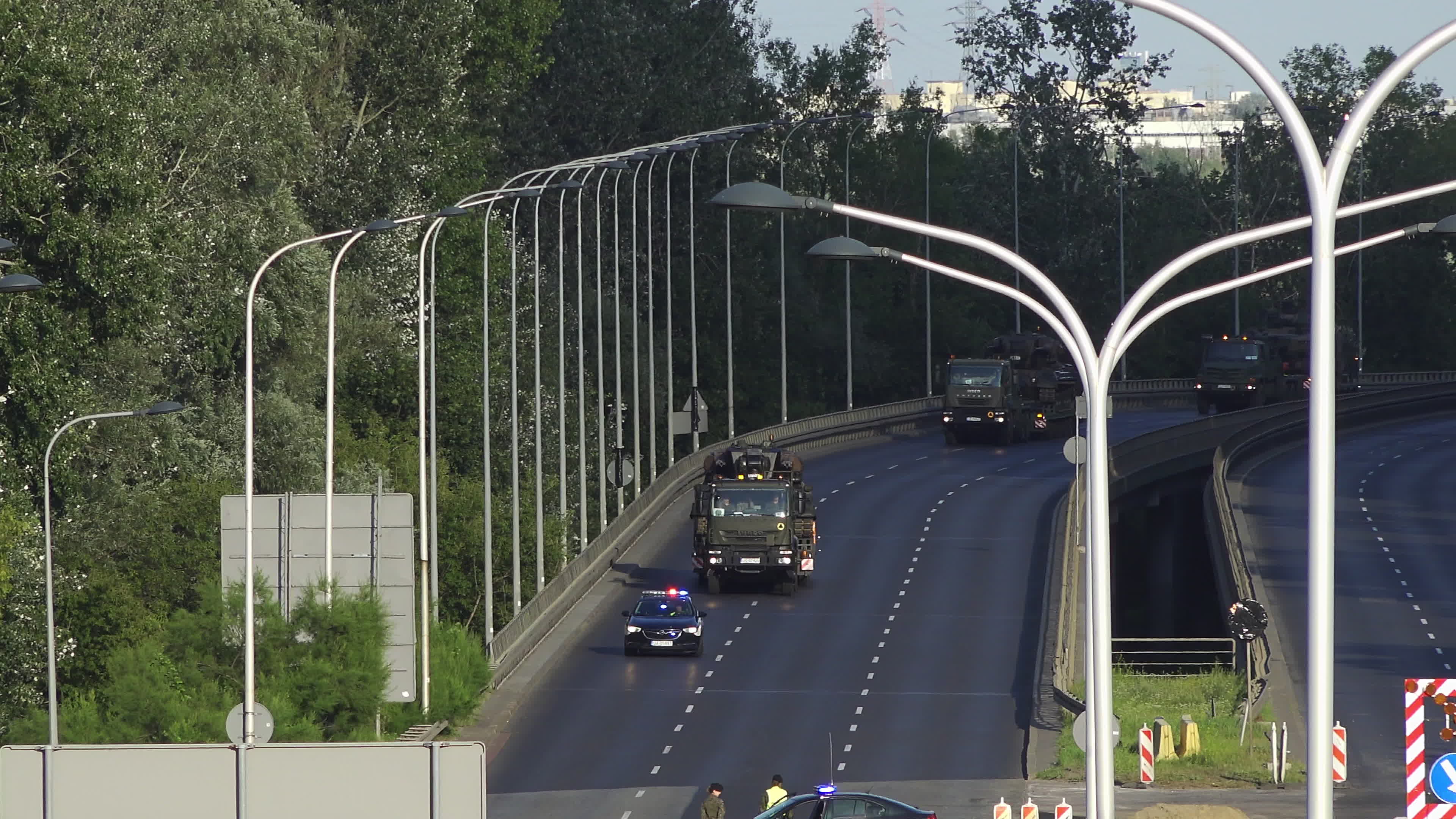 Polish Army Tanks Arrive in Warsaw Ahead of Armed Forces Day Parade Rehearsal