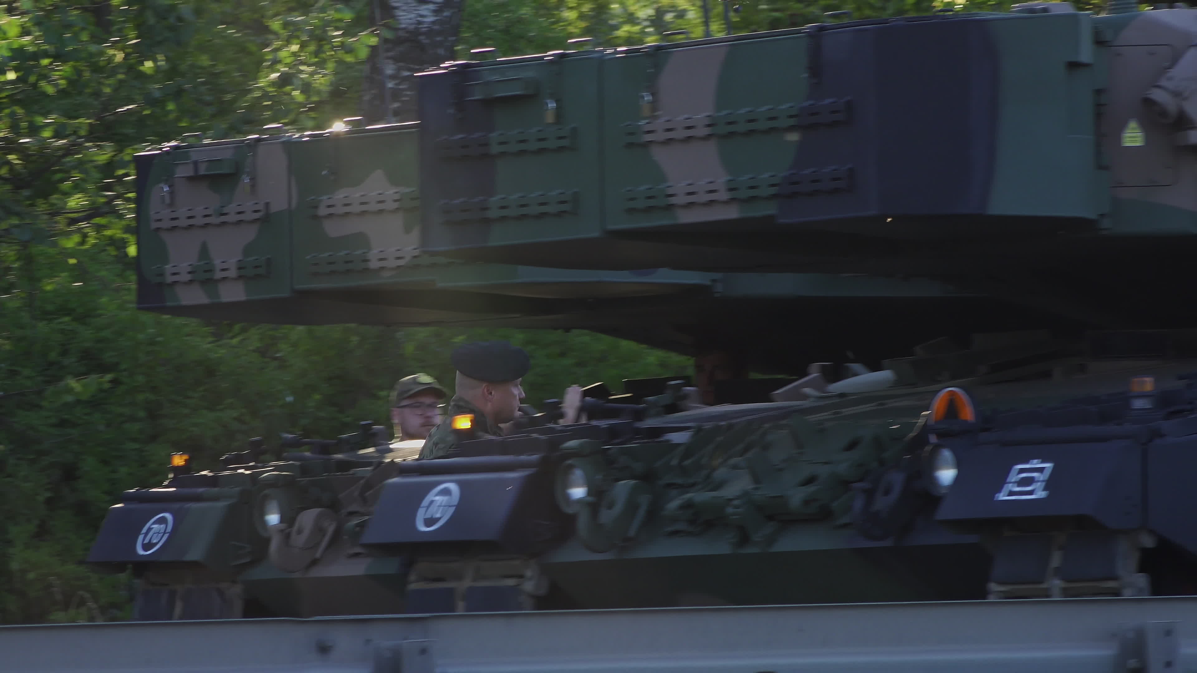 Polish Army Tanks Arrive in Warsaw Ahead of Armed Forces Day Parade Rehearsal