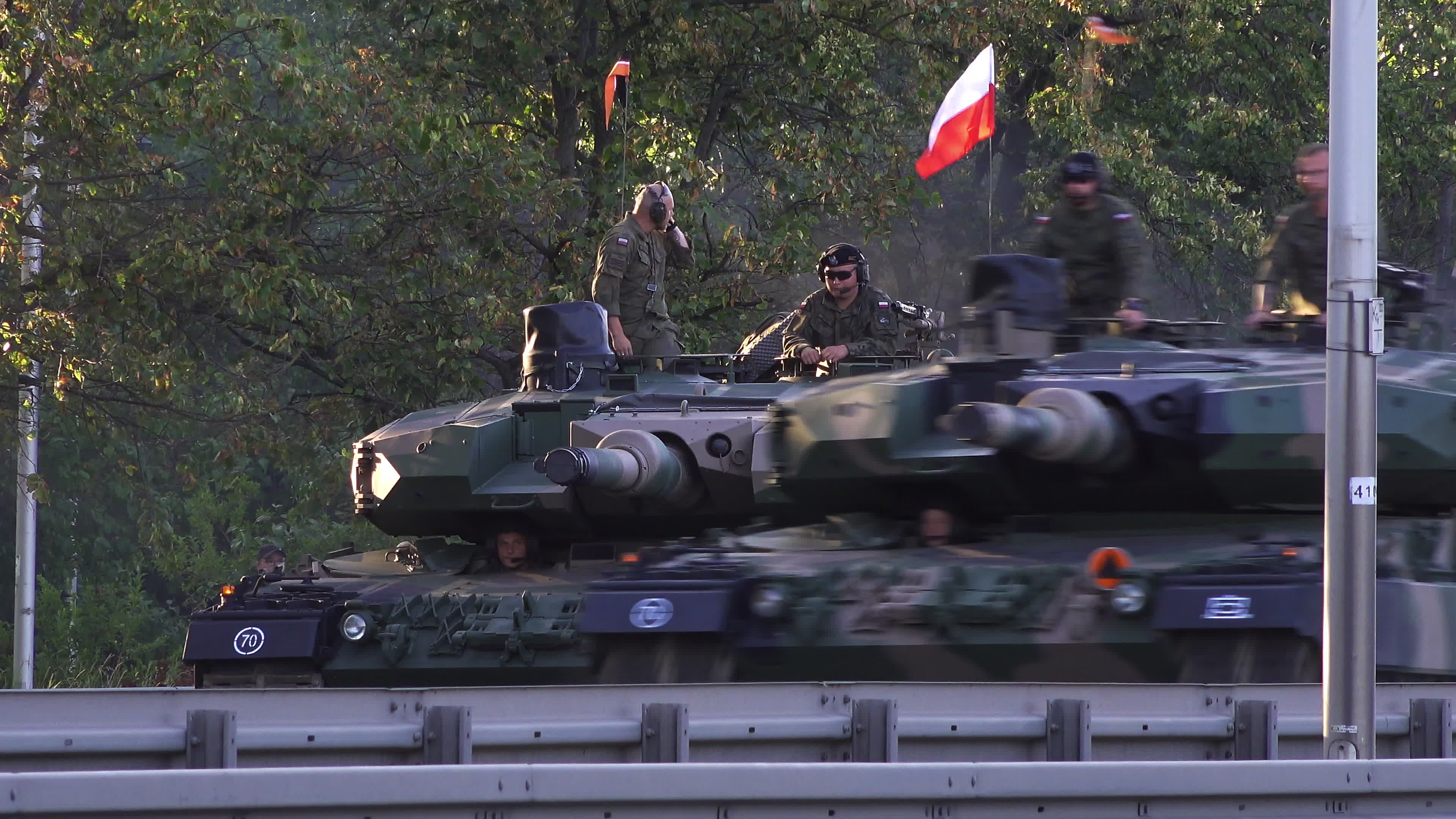 Polish Army Tanks Arrive in Warsaw Ahead of Armed Forces Day Parade Rehearsal