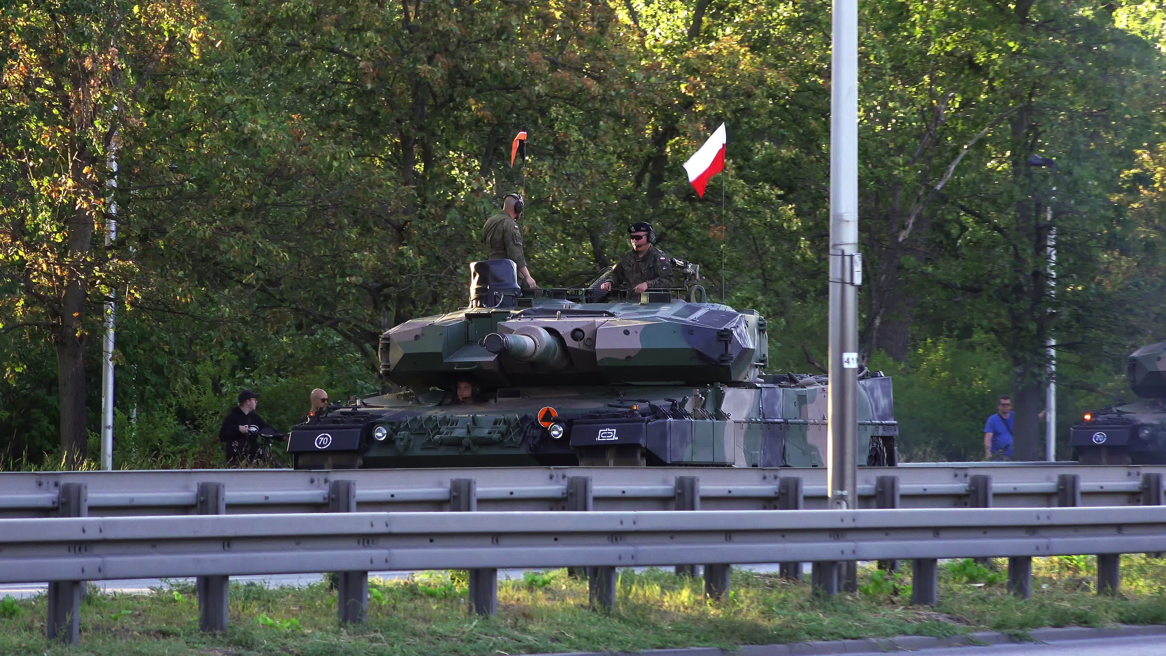 Polish Army Tanks Arrive in Warsaw Ahead of Armed Forces Day Parade Rehearsal