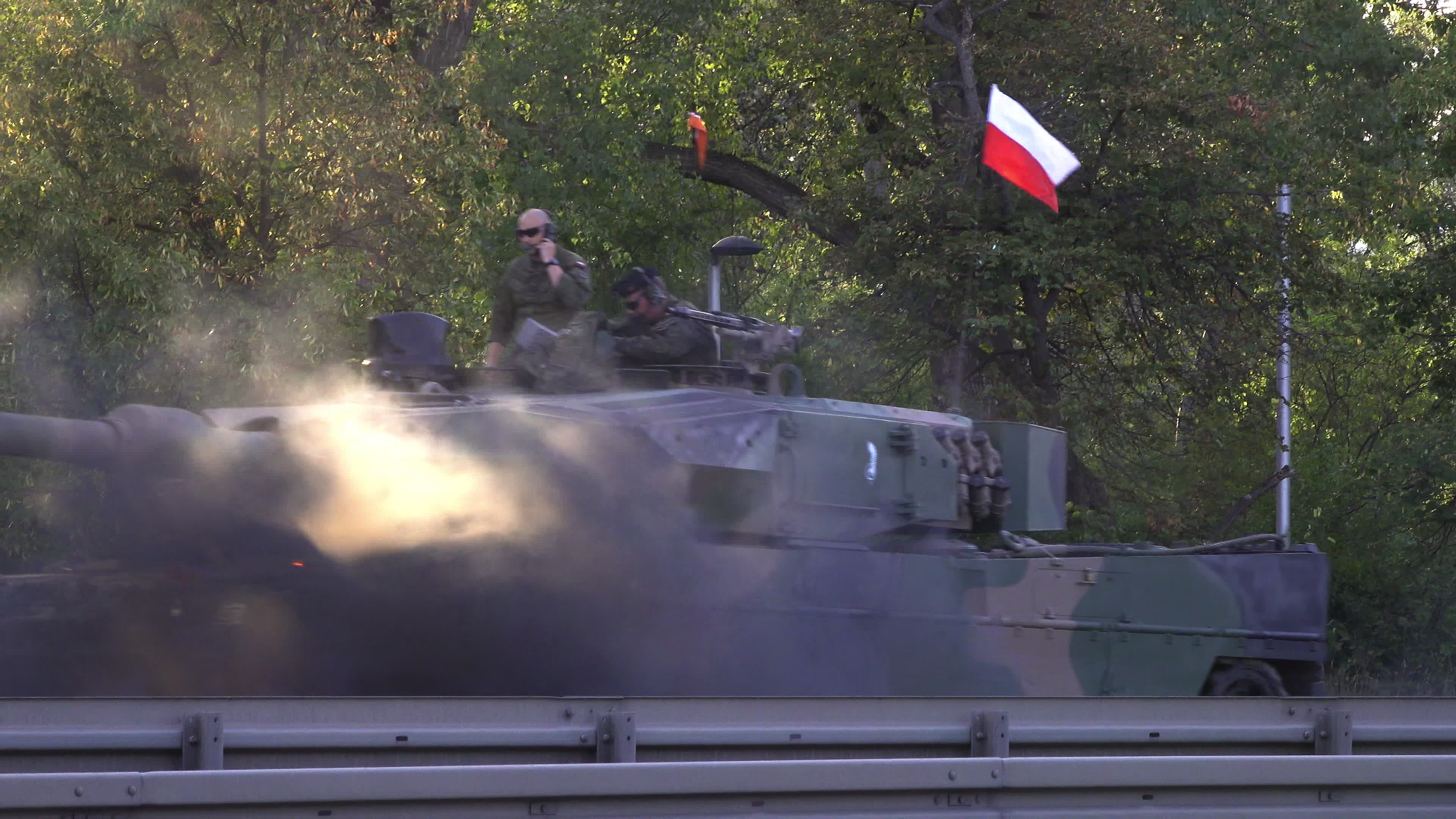 Polish Army Tanks Arrive in Warsaw Ahead of Armed Forces Day Parade Rehearsal