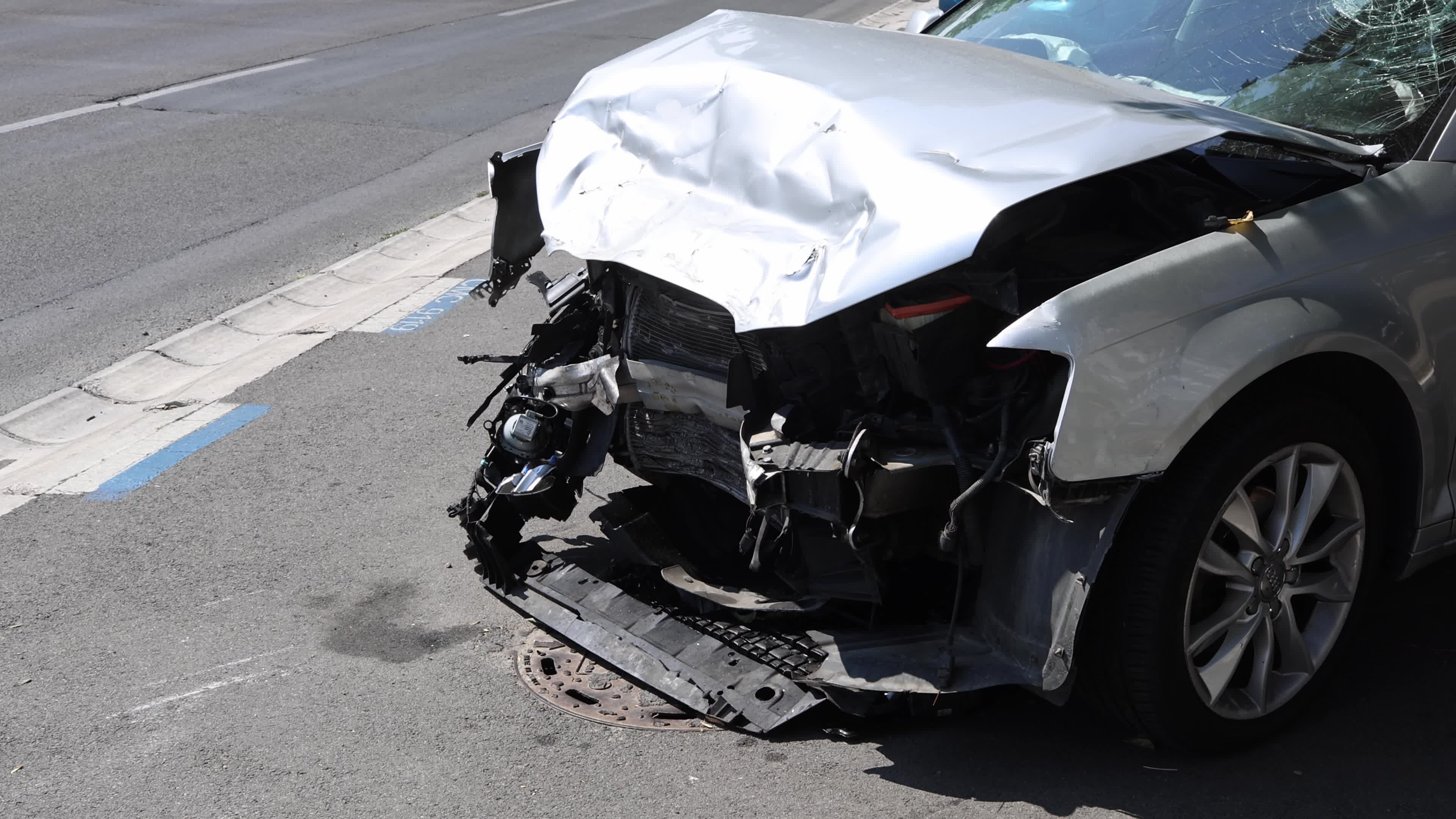 Car After a Road Accident in Serbia