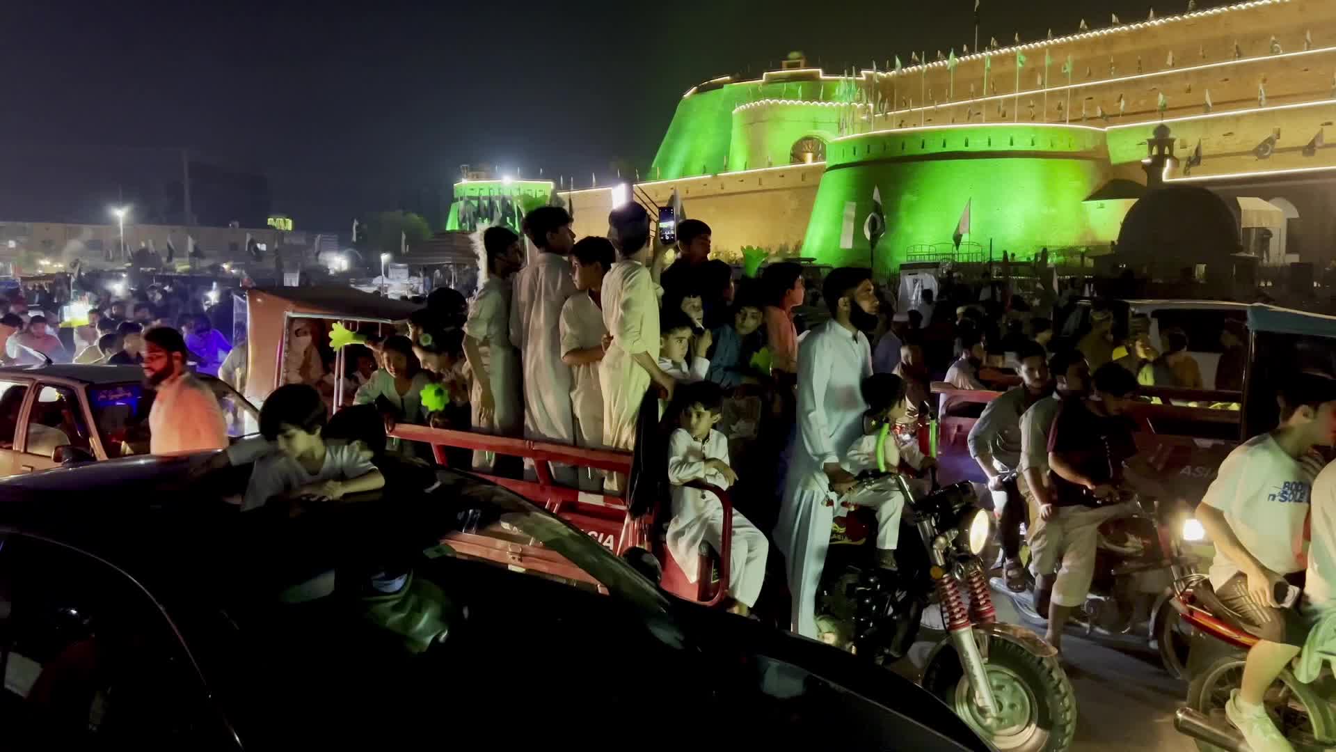 Bala Hissar Fortress Illuminated Ahead of Independence Day