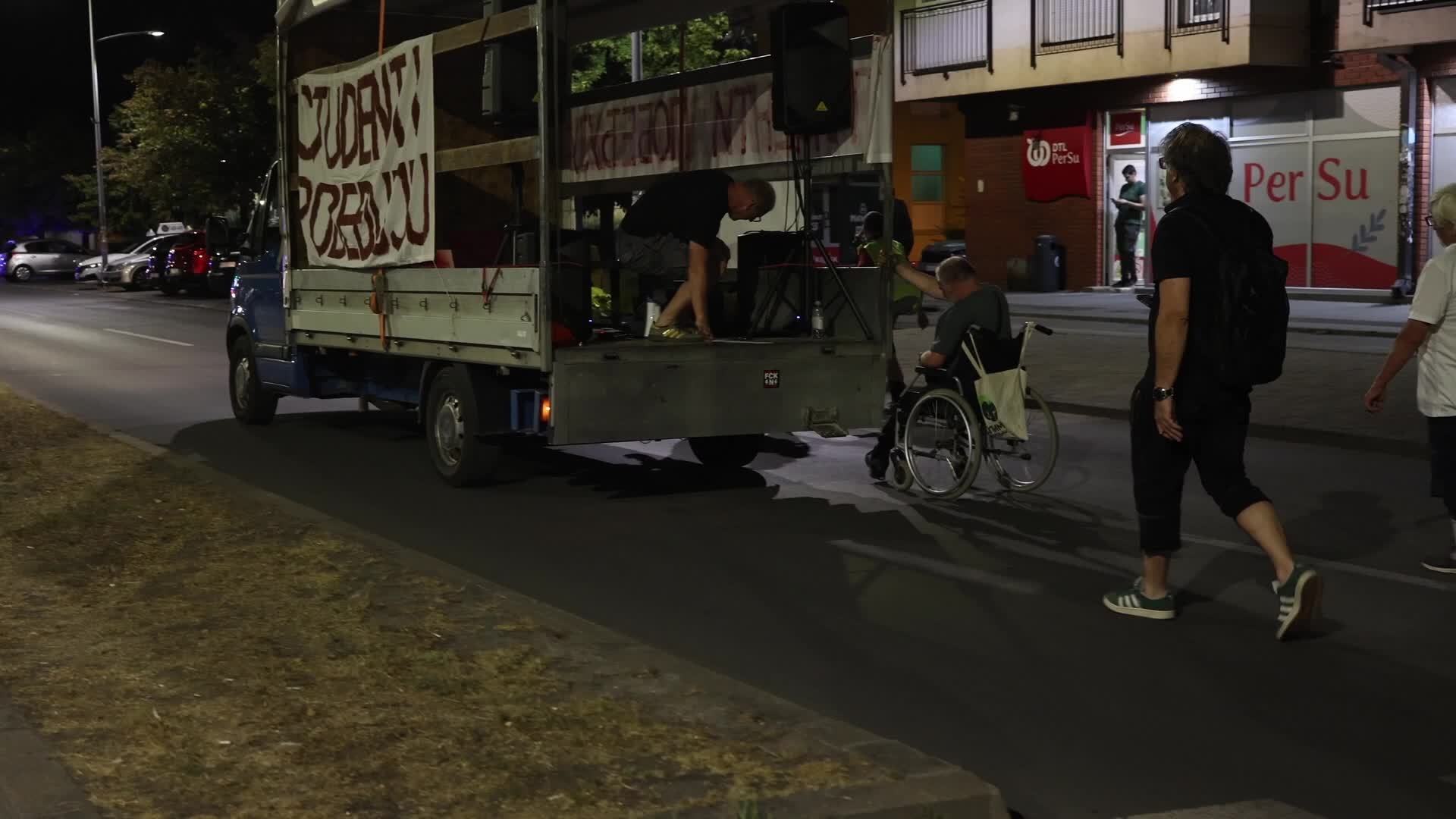Person in a Wheelchair during Student Protest