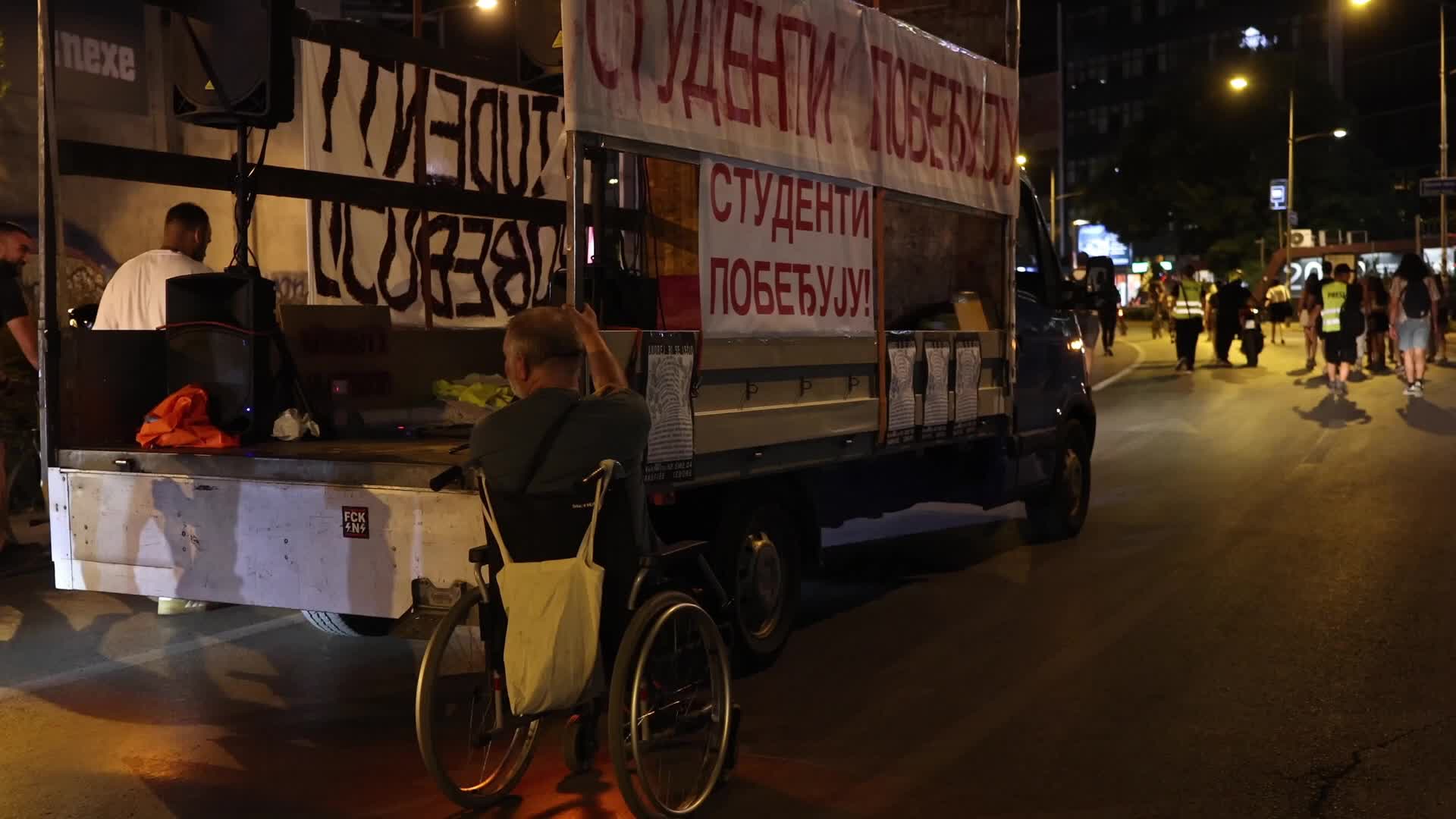 Person in a Wheelchair during Student Protest