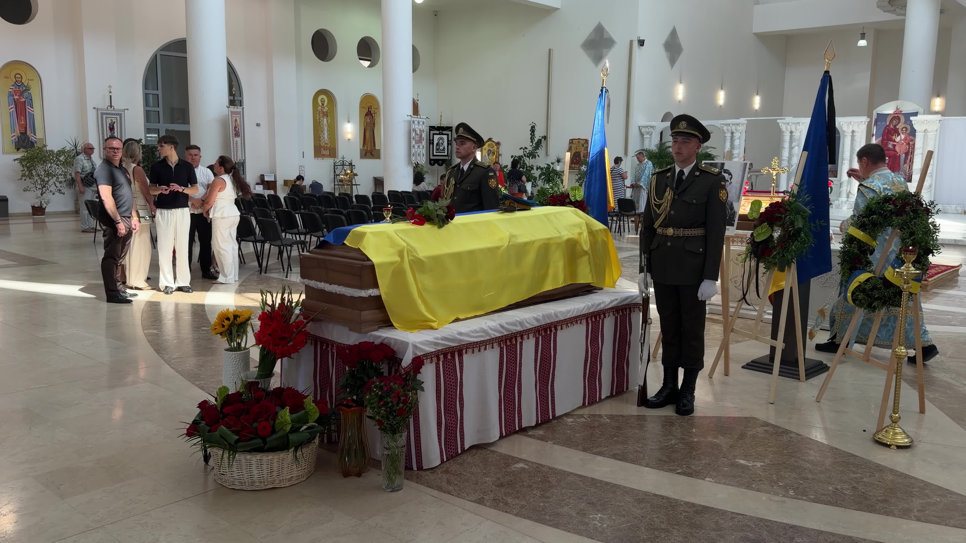 A ceremony honoring Yevhen Konovalets in Kyiv, Ukraine