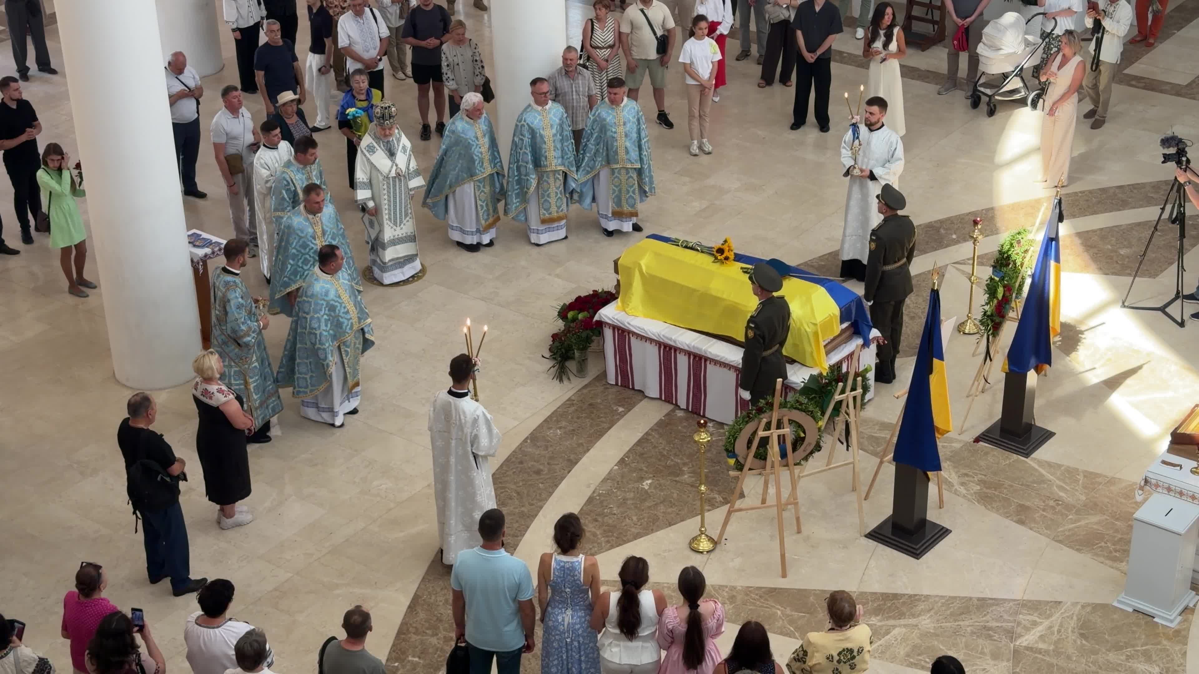 A ceremony honoring Yevhen Konovalets in Kyiv, Ukraine