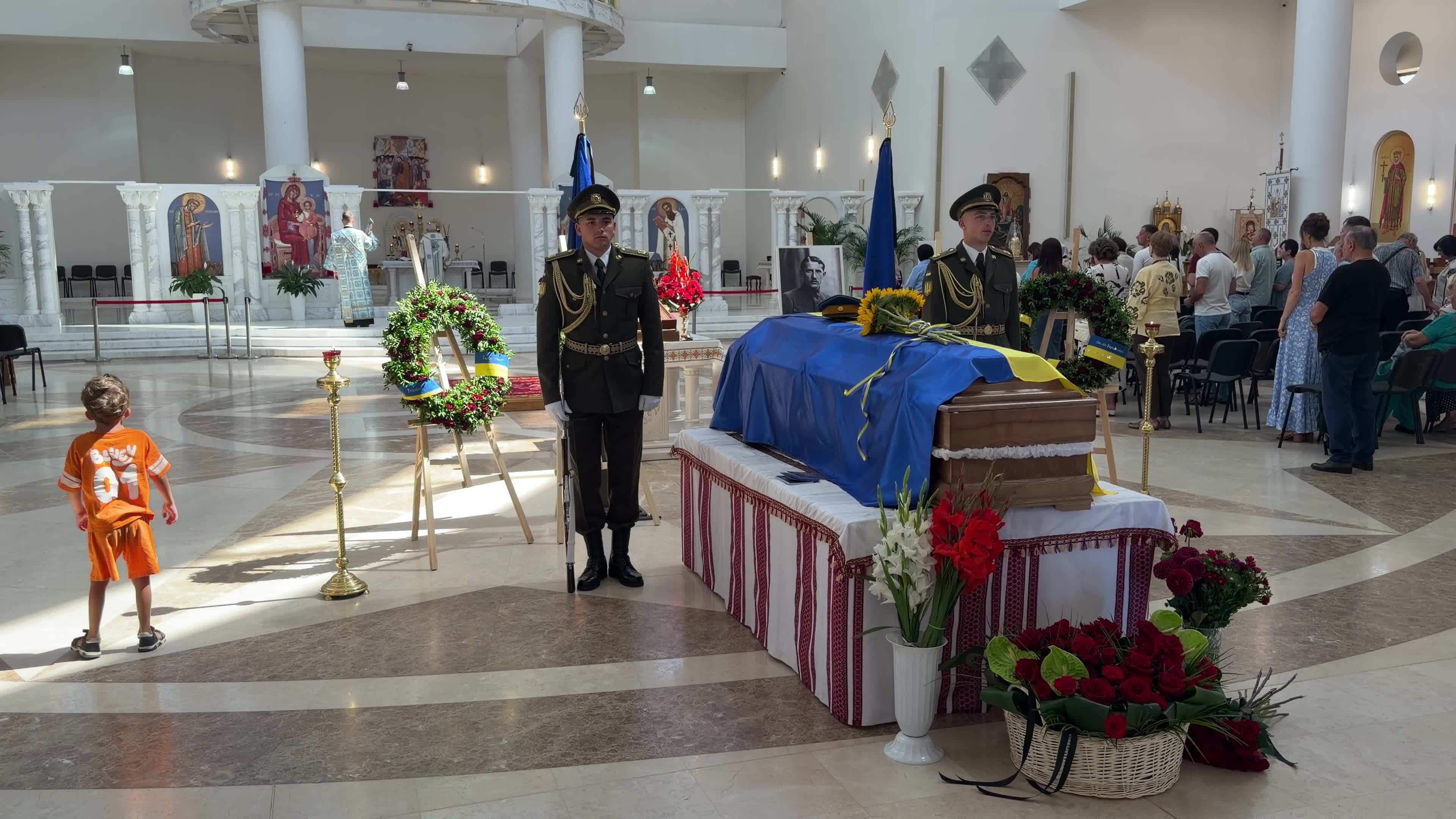 A ceremony honoring Yevhen Konovalets in Kyiv, Ukraine