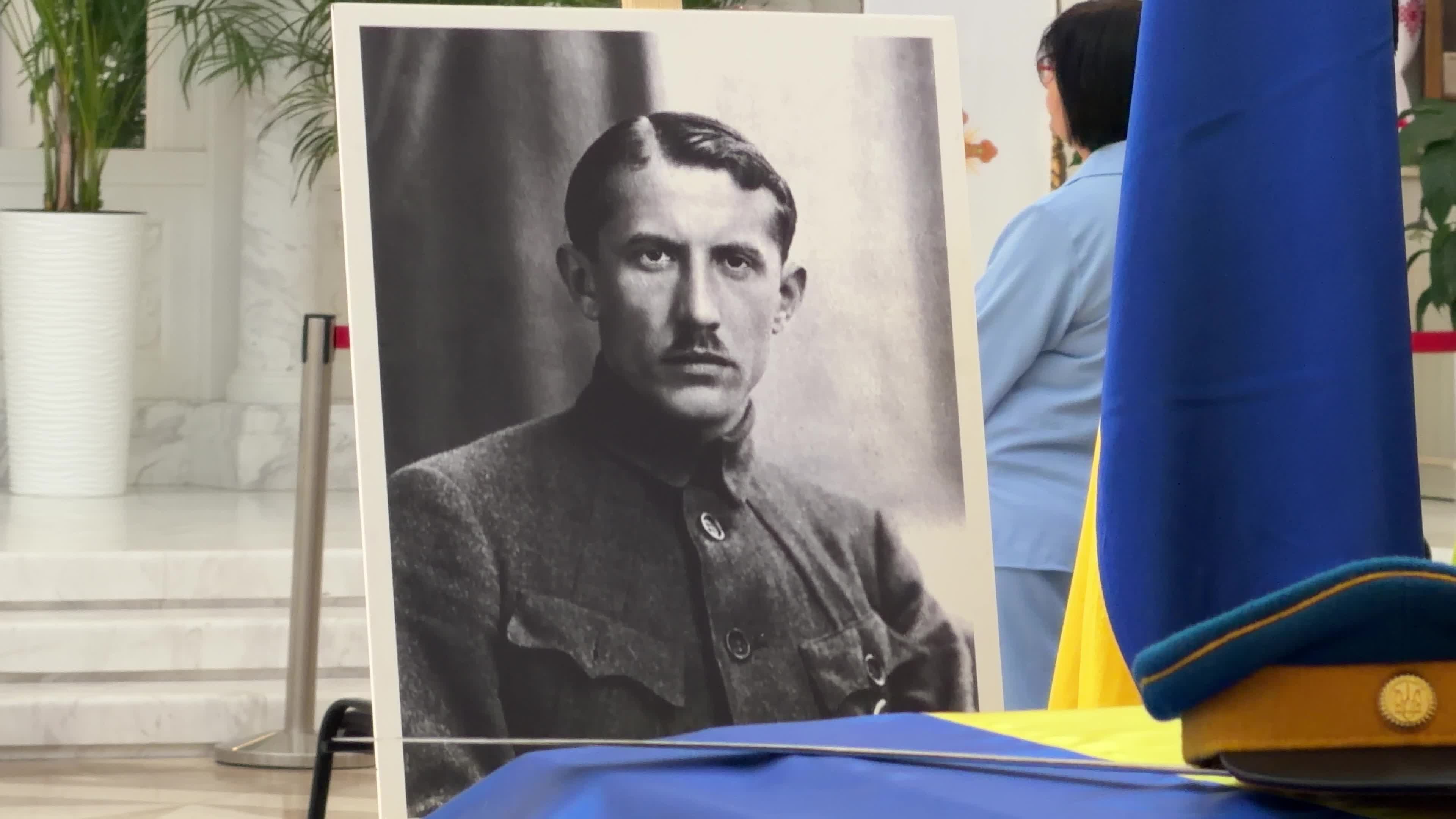 A ceremony honoring Yevhen Konovalets in Kyiv, Ukraine